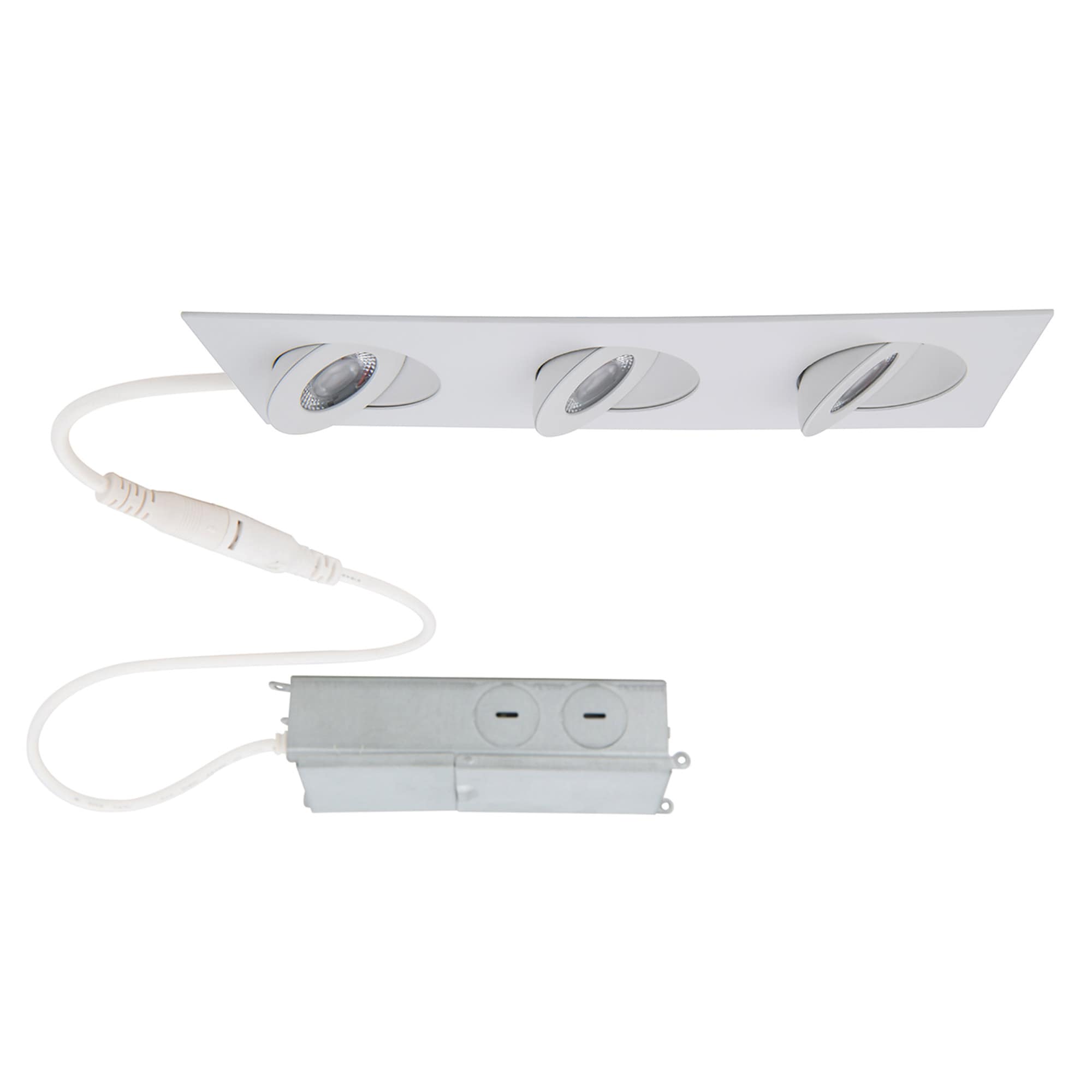 WAC Lighting R2ESAR-3-W930-WT Lotos White 1590 -Lumens Soft White Square Dimmable LED Canless Damp rated Recessed Downlight
