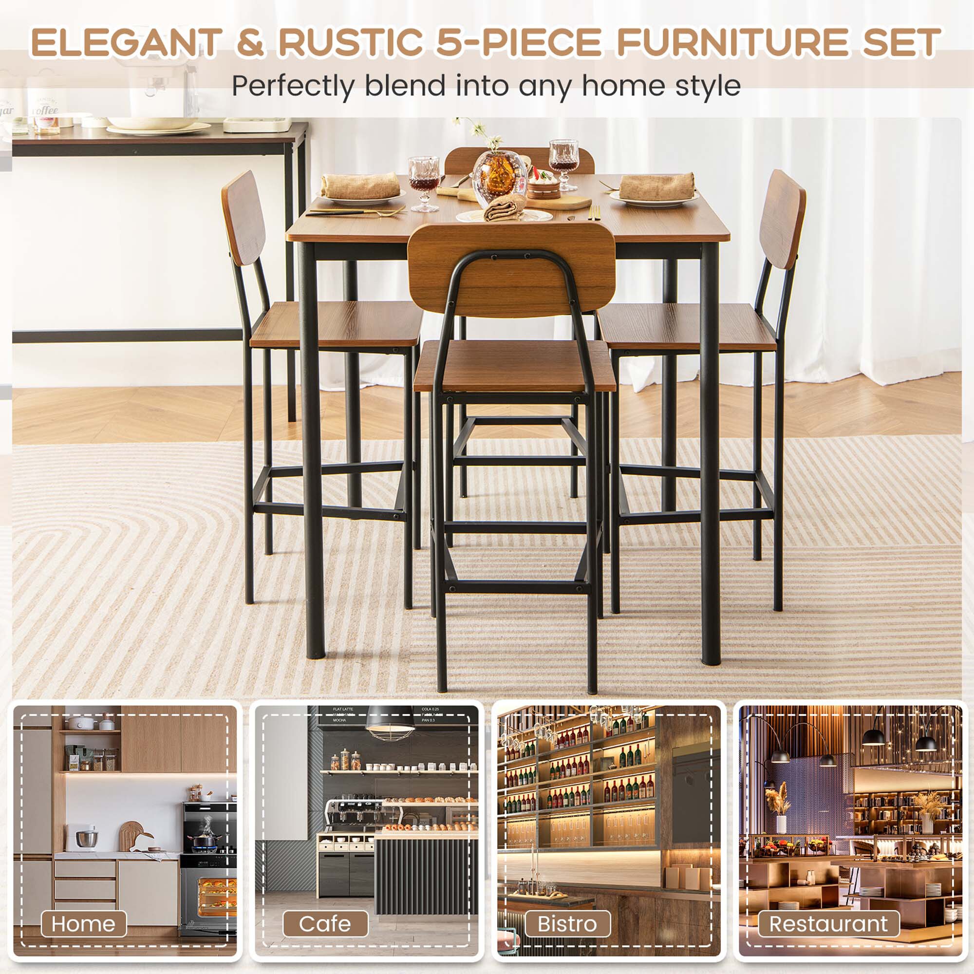 Goplus HCST00371 Dining-Sets - View #9