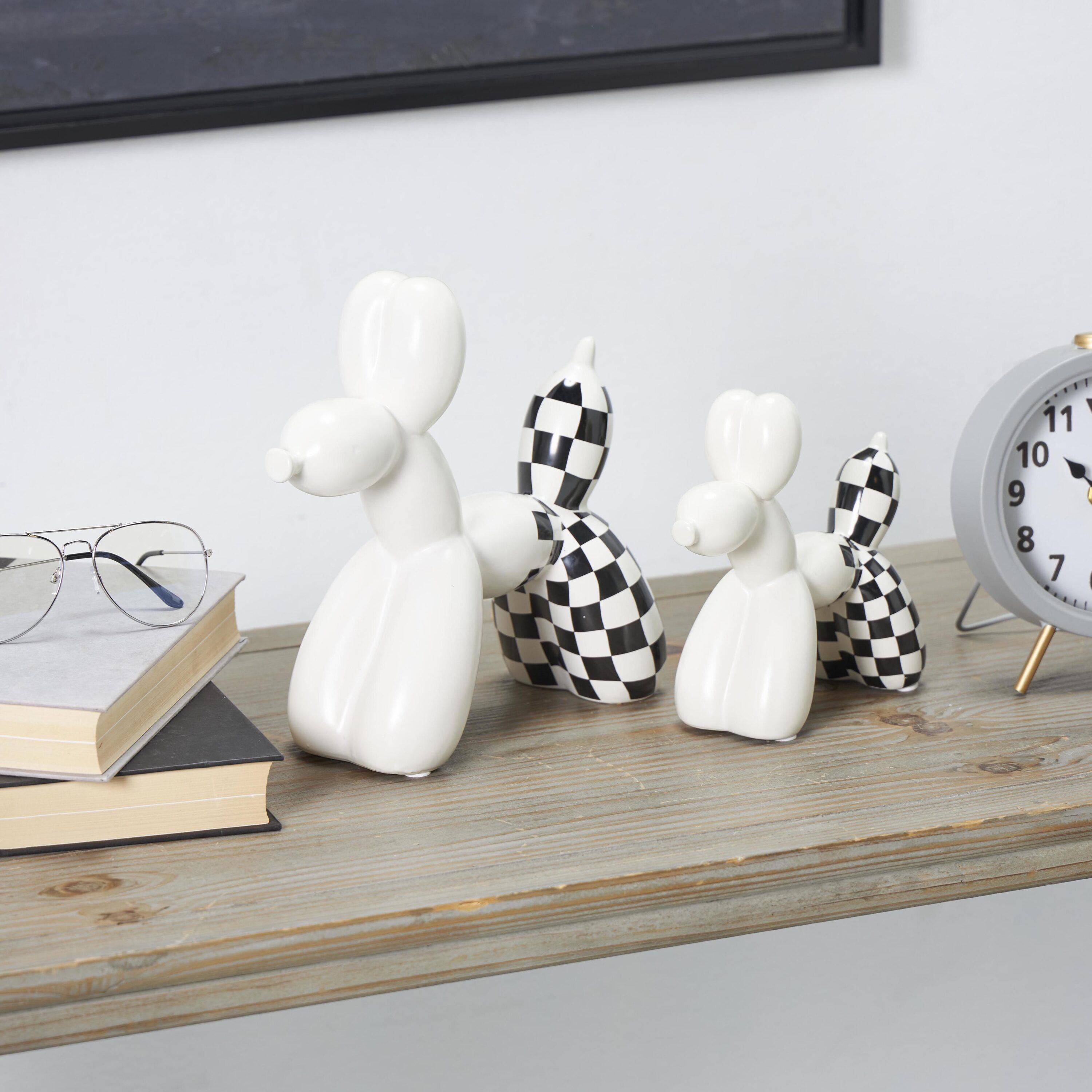 Grayson Lane 822612 2 -Pack White Ceramic Modern Sculpture
