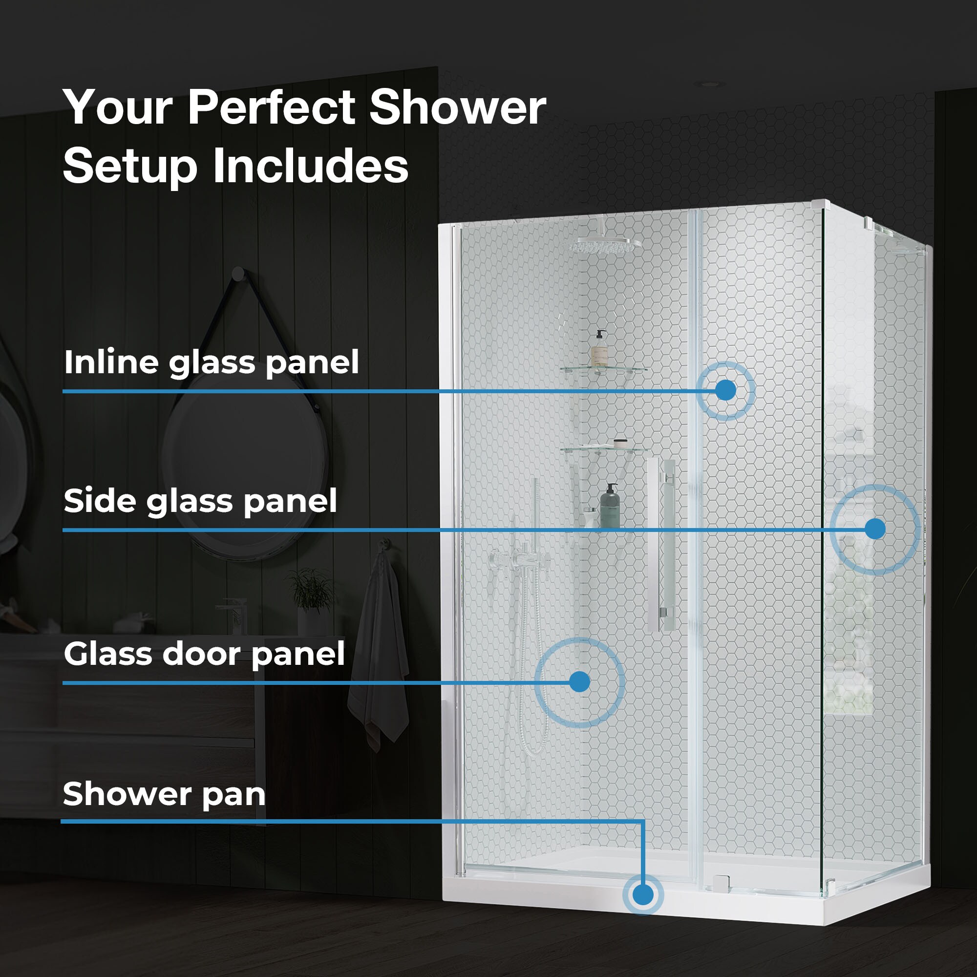 OVE Decors 15SKS-PASA48-SAT Alcove-Shower-Kit - View #15