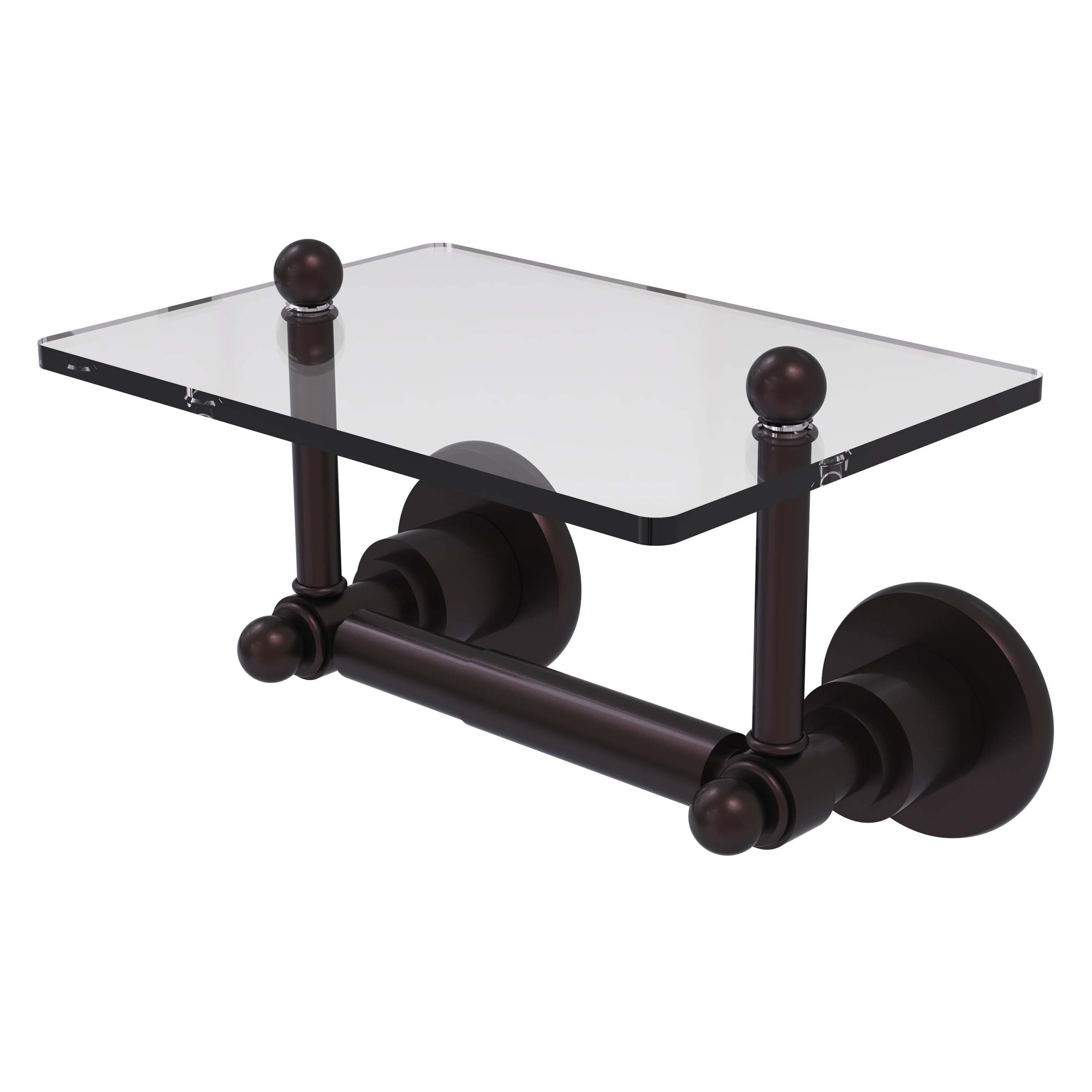 Allied Brass AP-GLT-24-ABZ Astor Place Antique Bronze Wall mount Double post Toilet Paper Holder 1 -Rolls