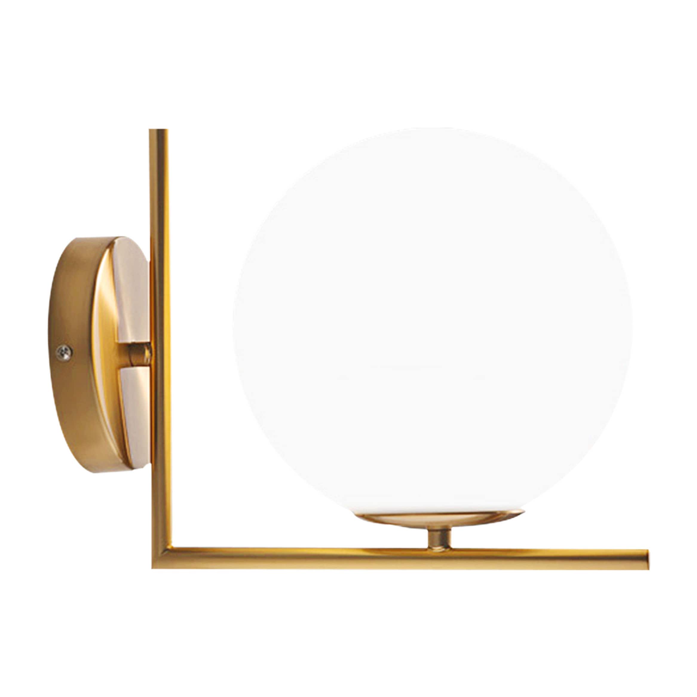 HUOKU PD1003441 Gloly 7.8-in W 1 -Light Brushed Brass Wall Sconce