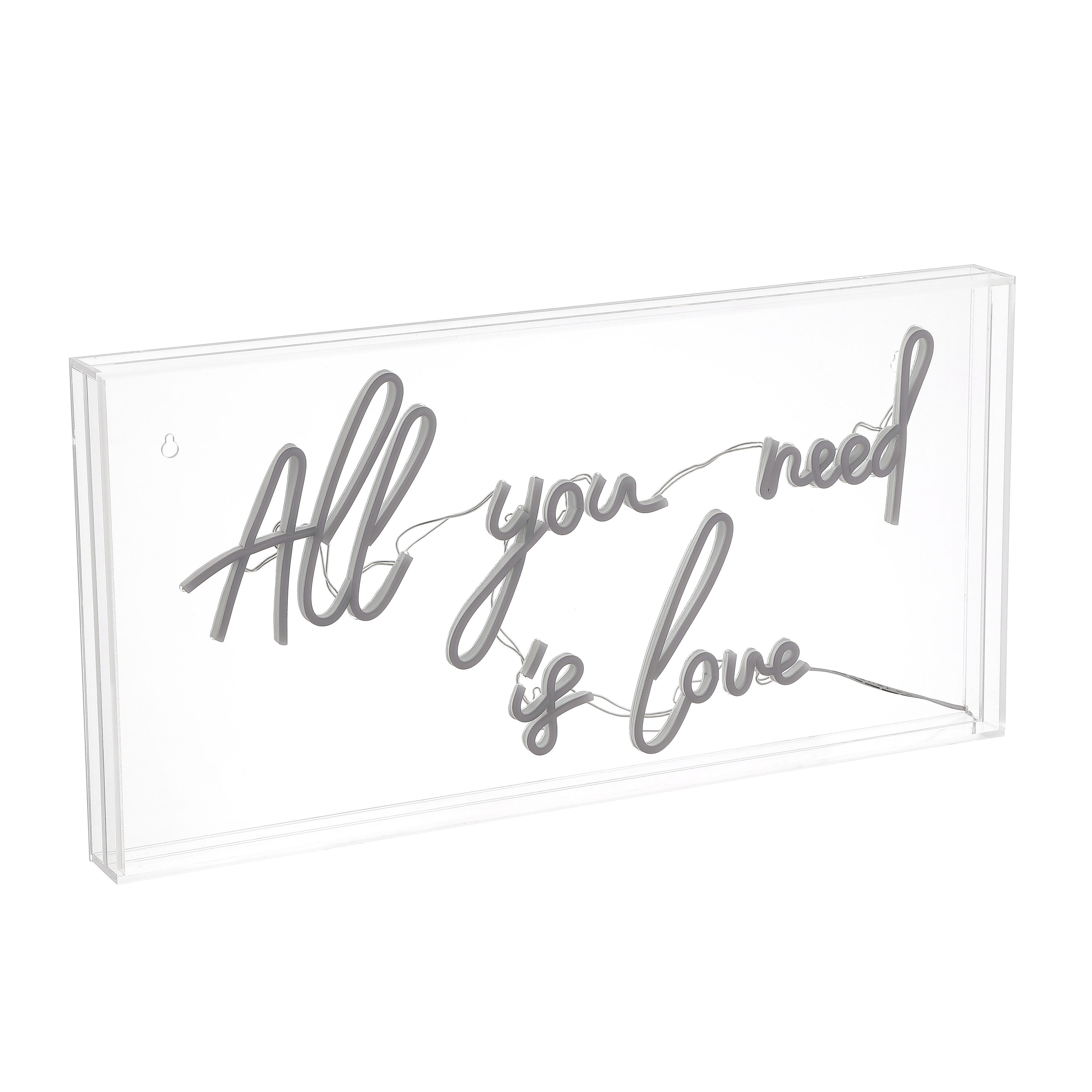 JONATHAN Y All You Need Is Love 11.75-in Constant Neon Heart Lighted ...