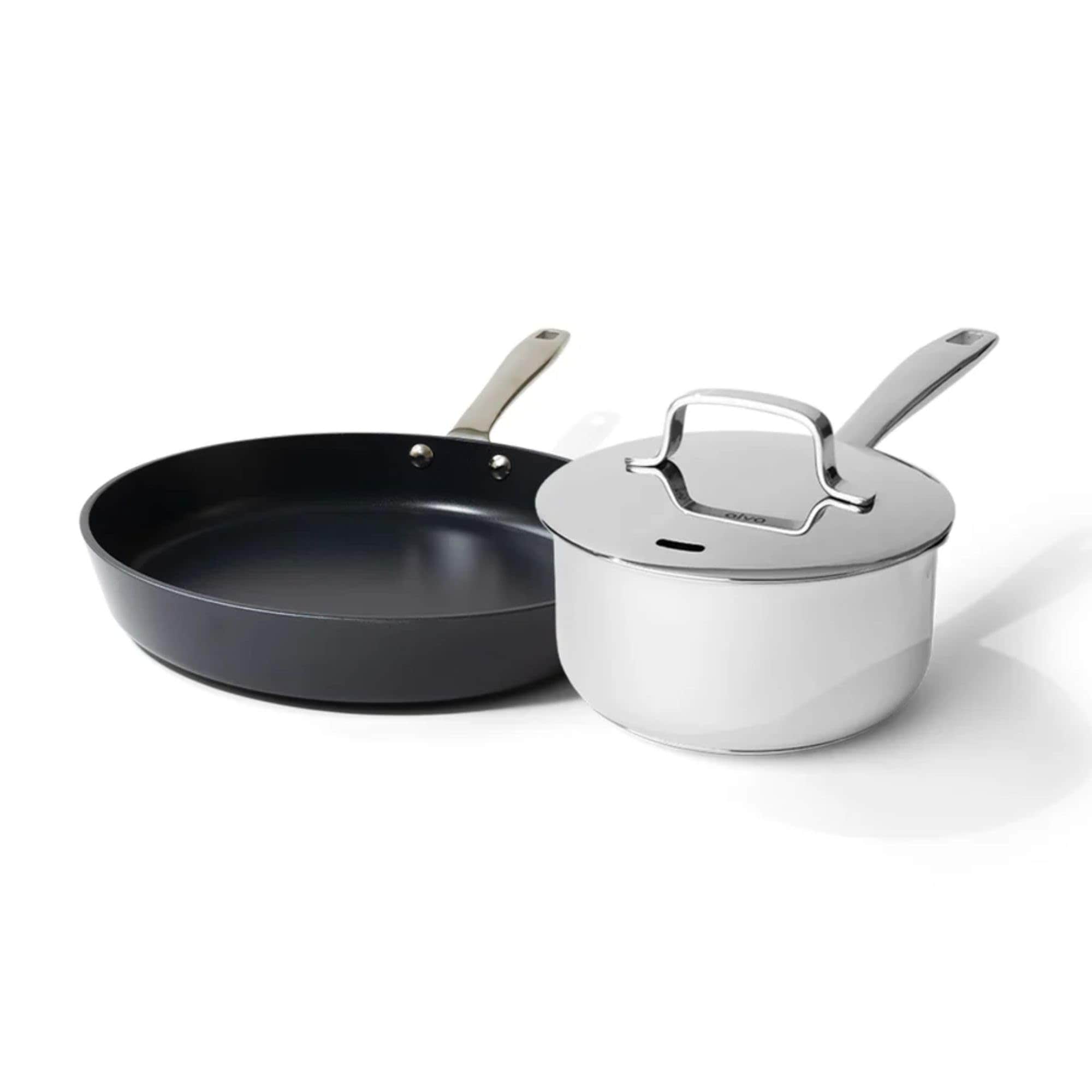 alva Maestro 8-in Ceramic Nonstick Frying Pan and 1.7-qt Stainless Steel Sauce Pan #MAESTRO-MINI-SET