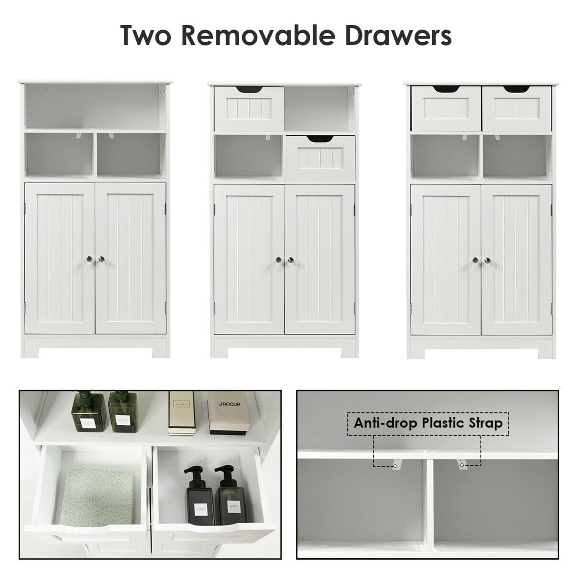 WELLFOR OUJ64500WH Linen-Cabinets - View #4