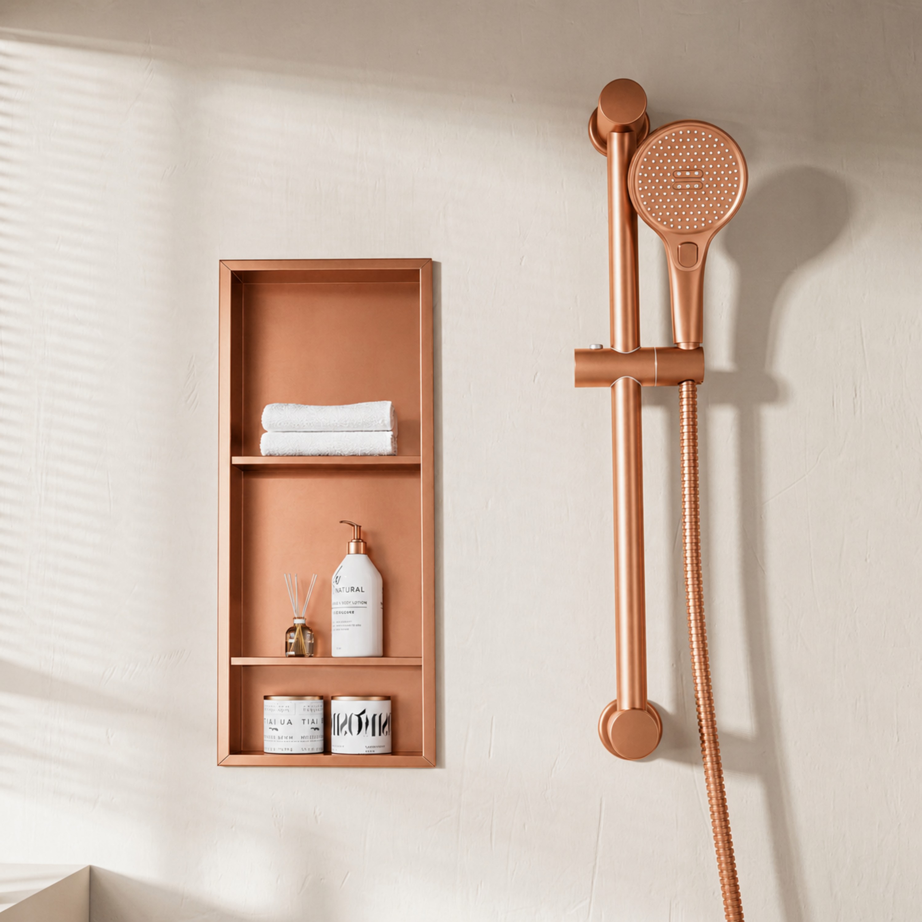 Yuaris 12 in. W x 30 in. H x 4 in. D Waterproof Stainless Steel Recessed Shower Niche with 3-Tier Shelves in Oil Rubbed Bronze
