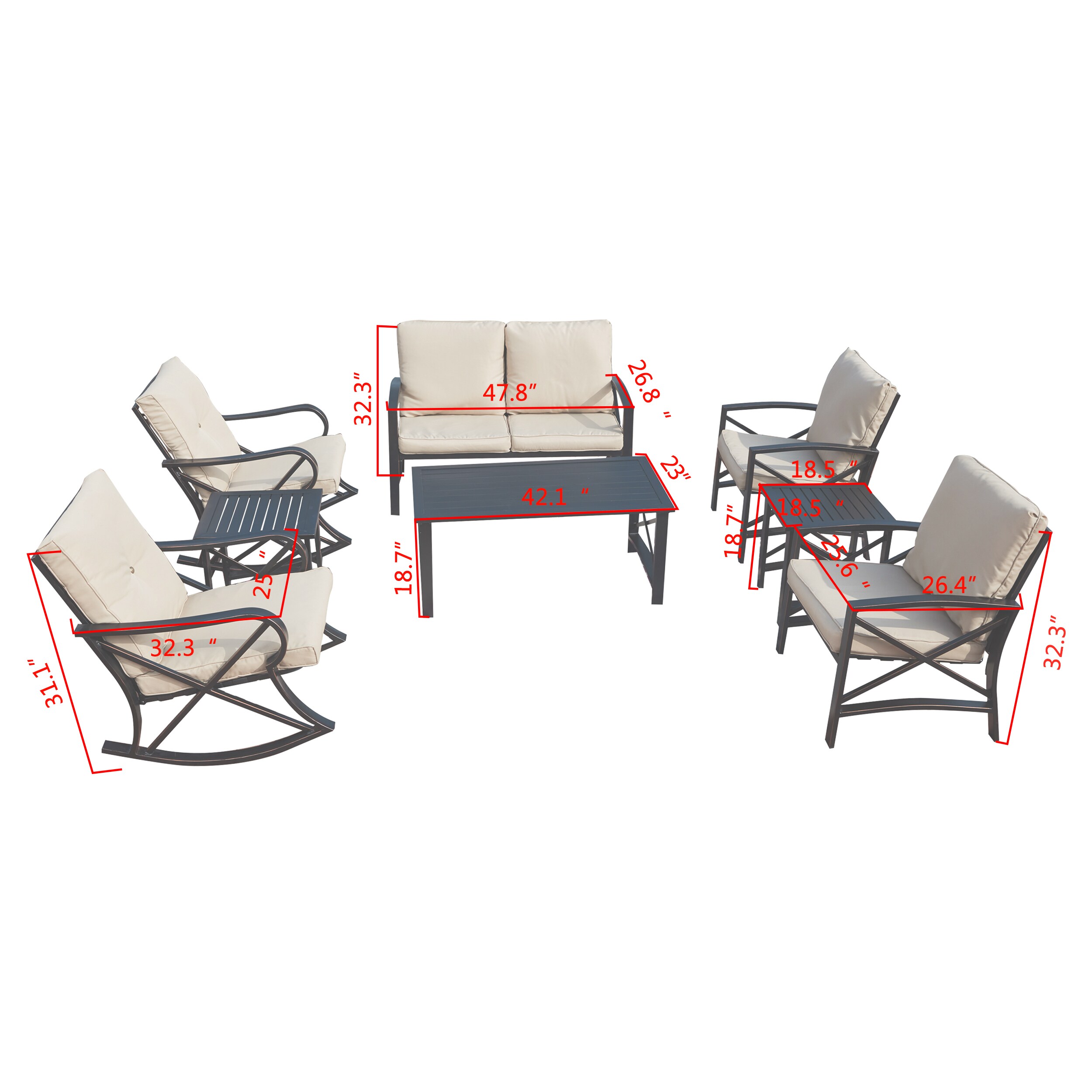 Top Home Space TP000-030-031-19-K Patio-Conversation-Sets - View #11