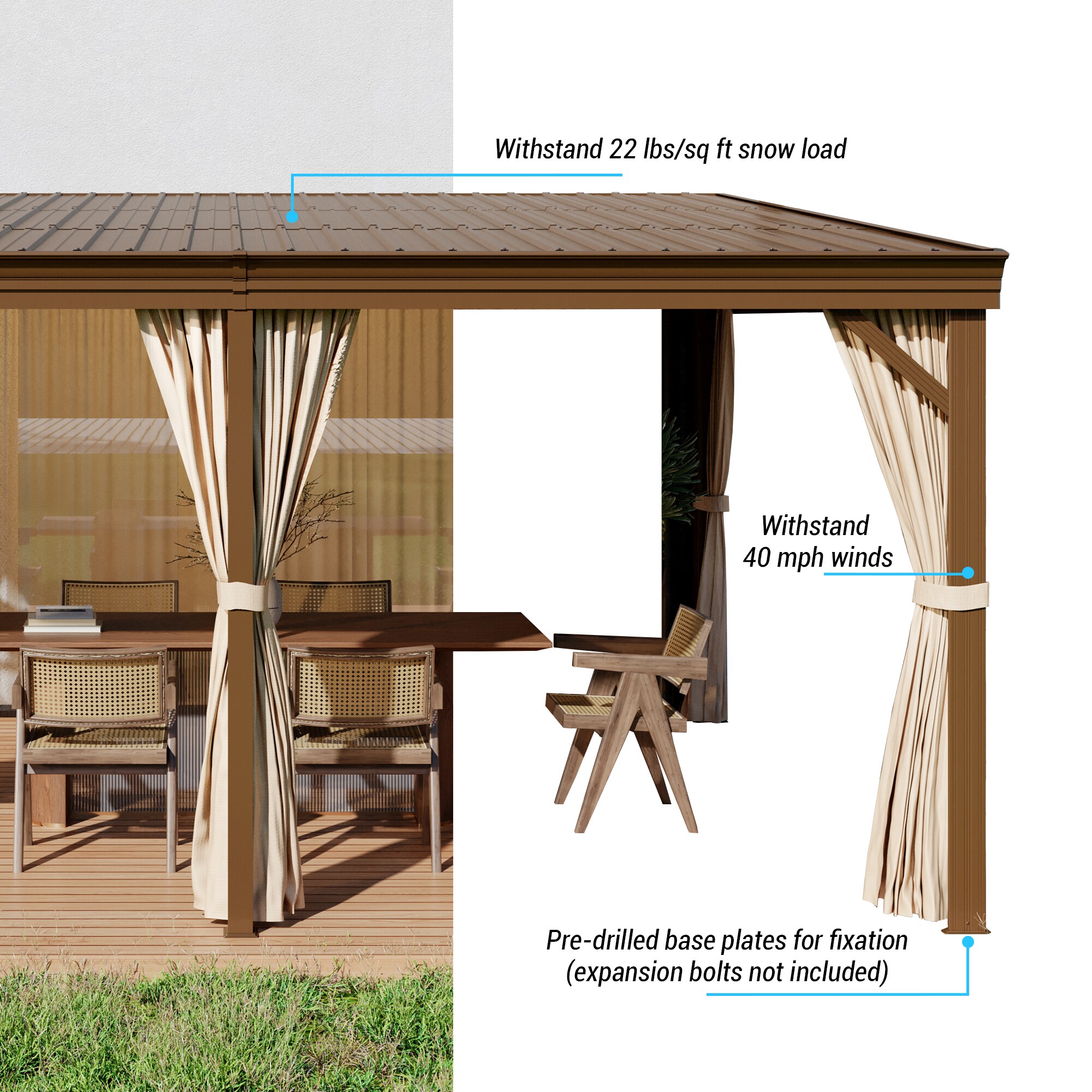 Mondawe MD-LGMF1636 Wood-Resin-Gazebos - View #7