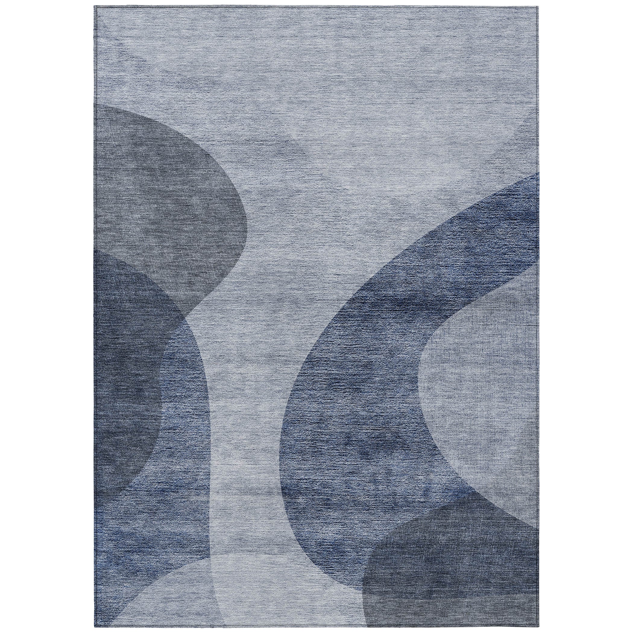 Addison Rugs ACN657BU8X10 Chantille ACN657BU 8 x 10 (ft) Polyester Blue Rectangular Indoor/Outdoor Geometric Machine washable Area rug