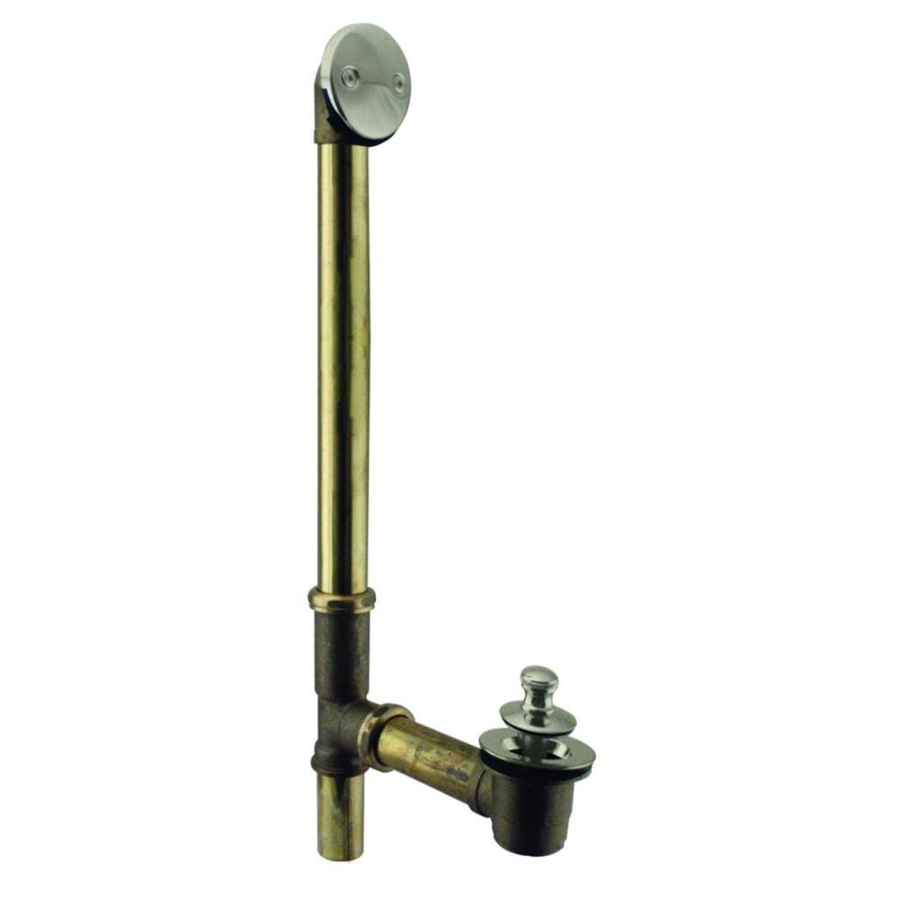 WESTBRASS D322-20 Bath Waste and Overflow Twist and Close- 22" Make-up,17 Ga. Tubing In Stainless Steel