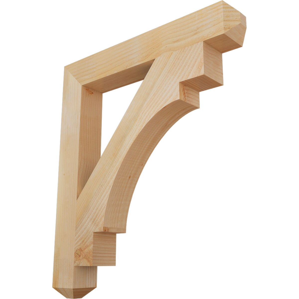 Ekena Millwork BKT04X28X32MRC04RDF Merced craftsman rough sawn 4-in x 28-in x 32-in Douglas fir Brown Wood Standard bracket