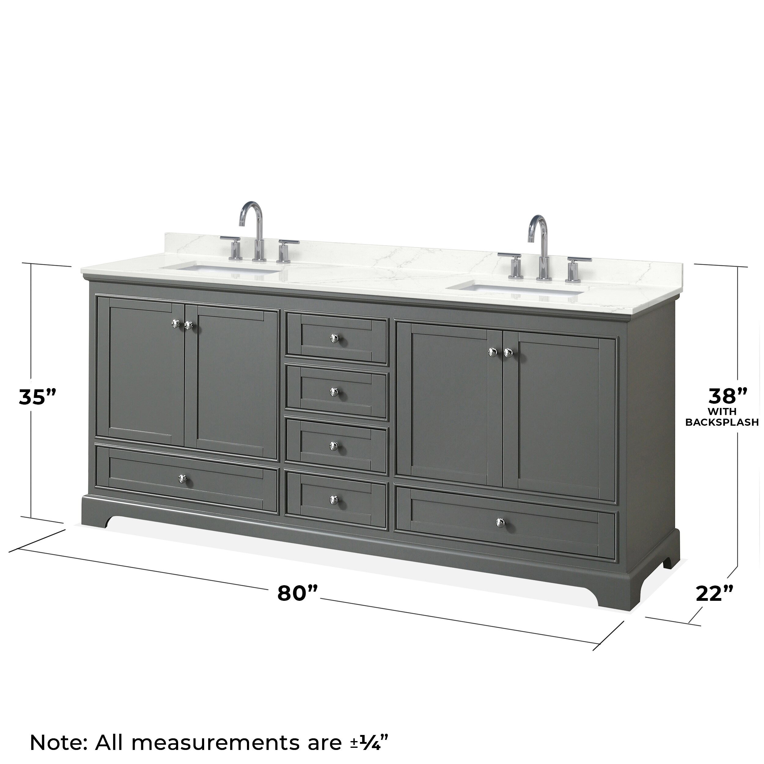 Wyndham Collection WCS202080DKGGTUS3MXX Bath-Vanity-Combo - View #4