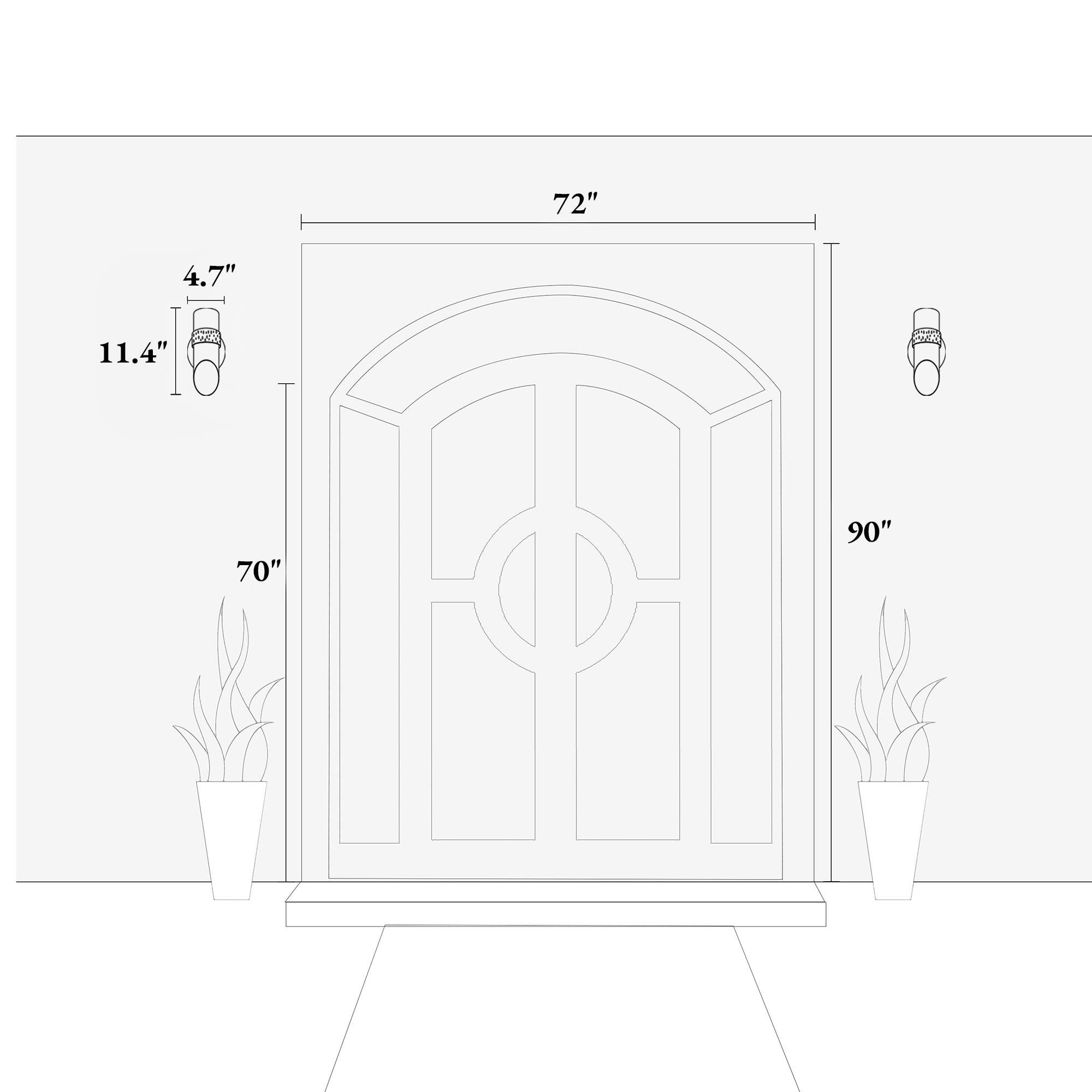 LNC HL506201WG Outdoor-Wall-Lighting - View #10