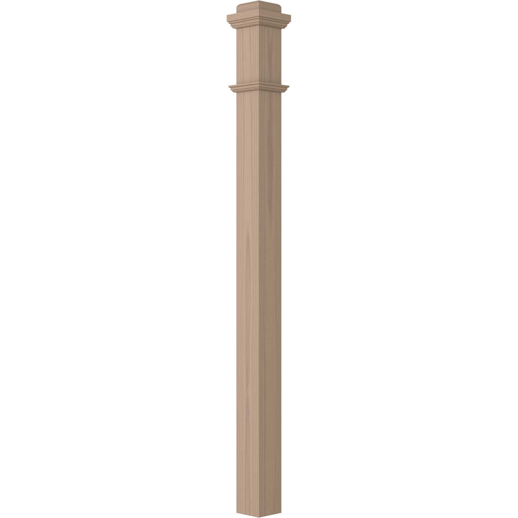 L.J. Smith Stair Systems LJ-4075-P Heirloom 3.5-in x 56-in Unfinished Poplar Landing Stair Newel Post