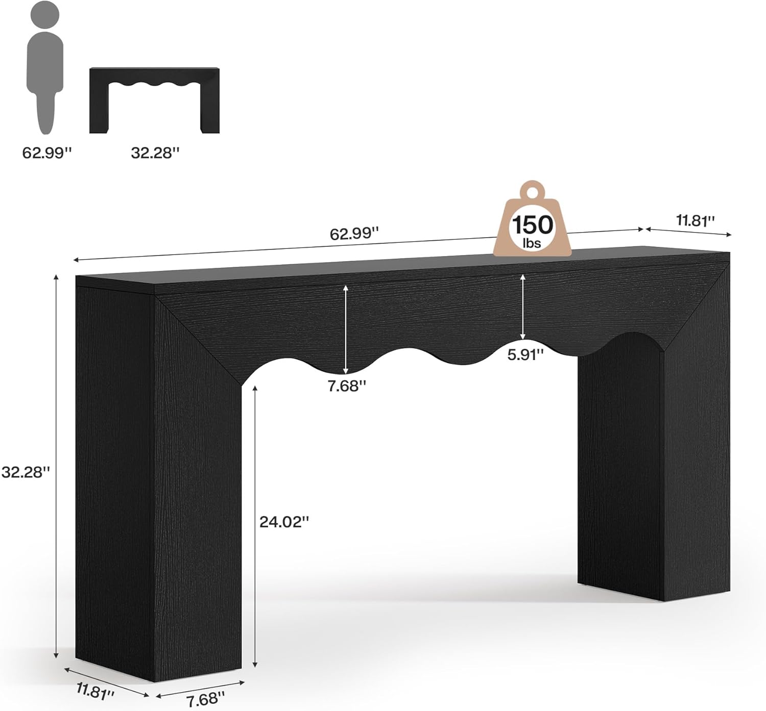 Vynxaria LEXY3558DJKTXGZ072 Console-Sofa-Tables - View #6