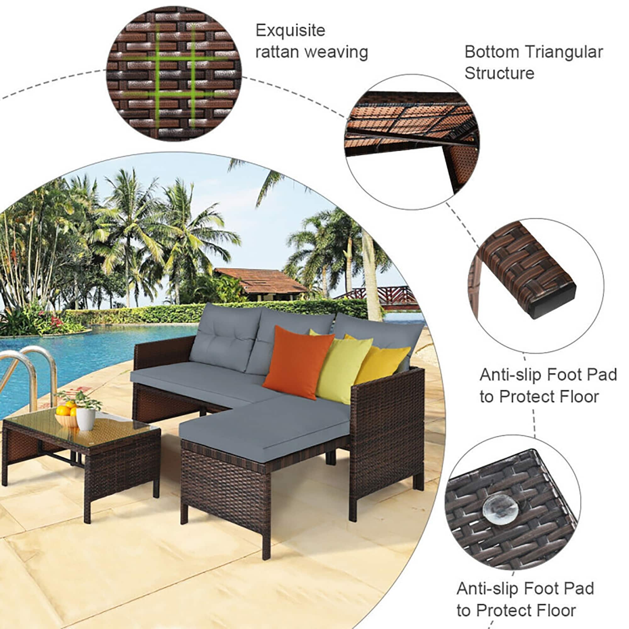 CASAINC WF-HW63870GR-LA Patio-Conversation-Sets - View #7