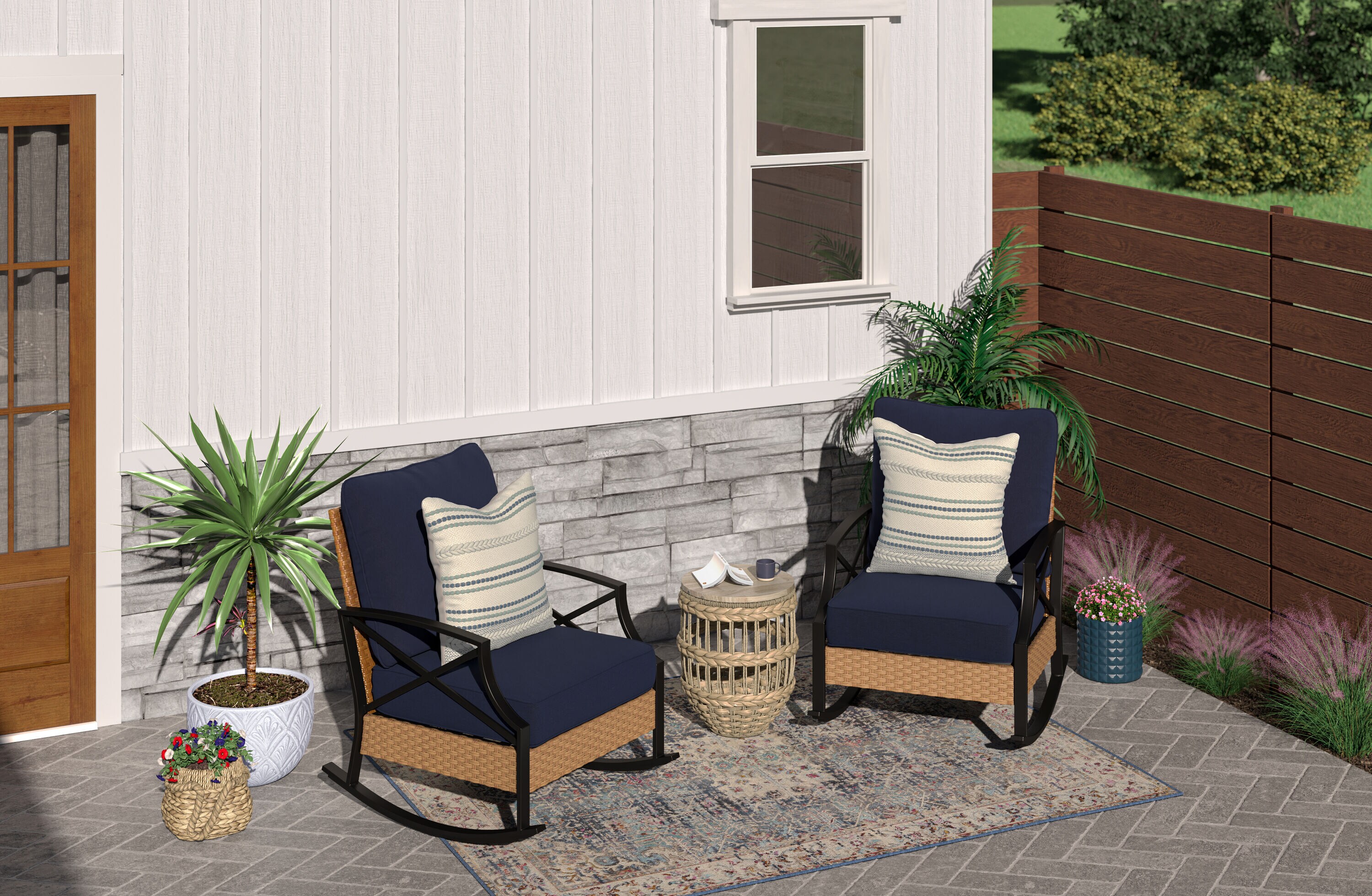 Style selections patio discount cushions