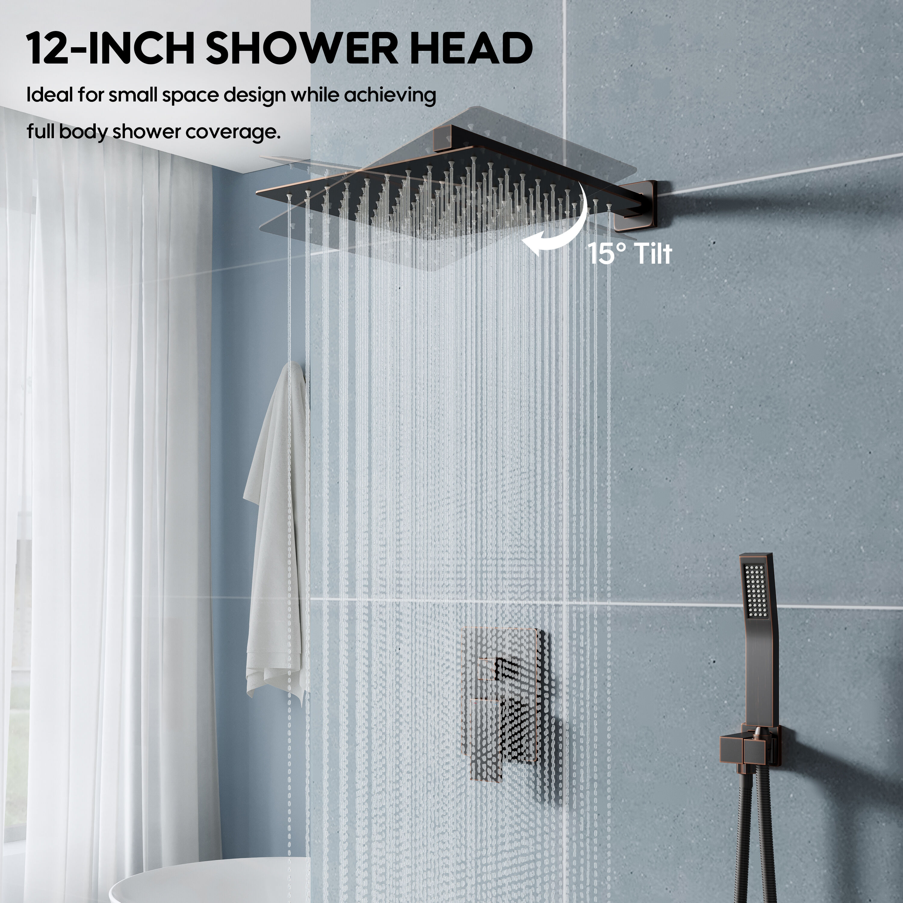 WELLFOR DTG-806CS12ORB Tub-Shower-Faucets - View #8