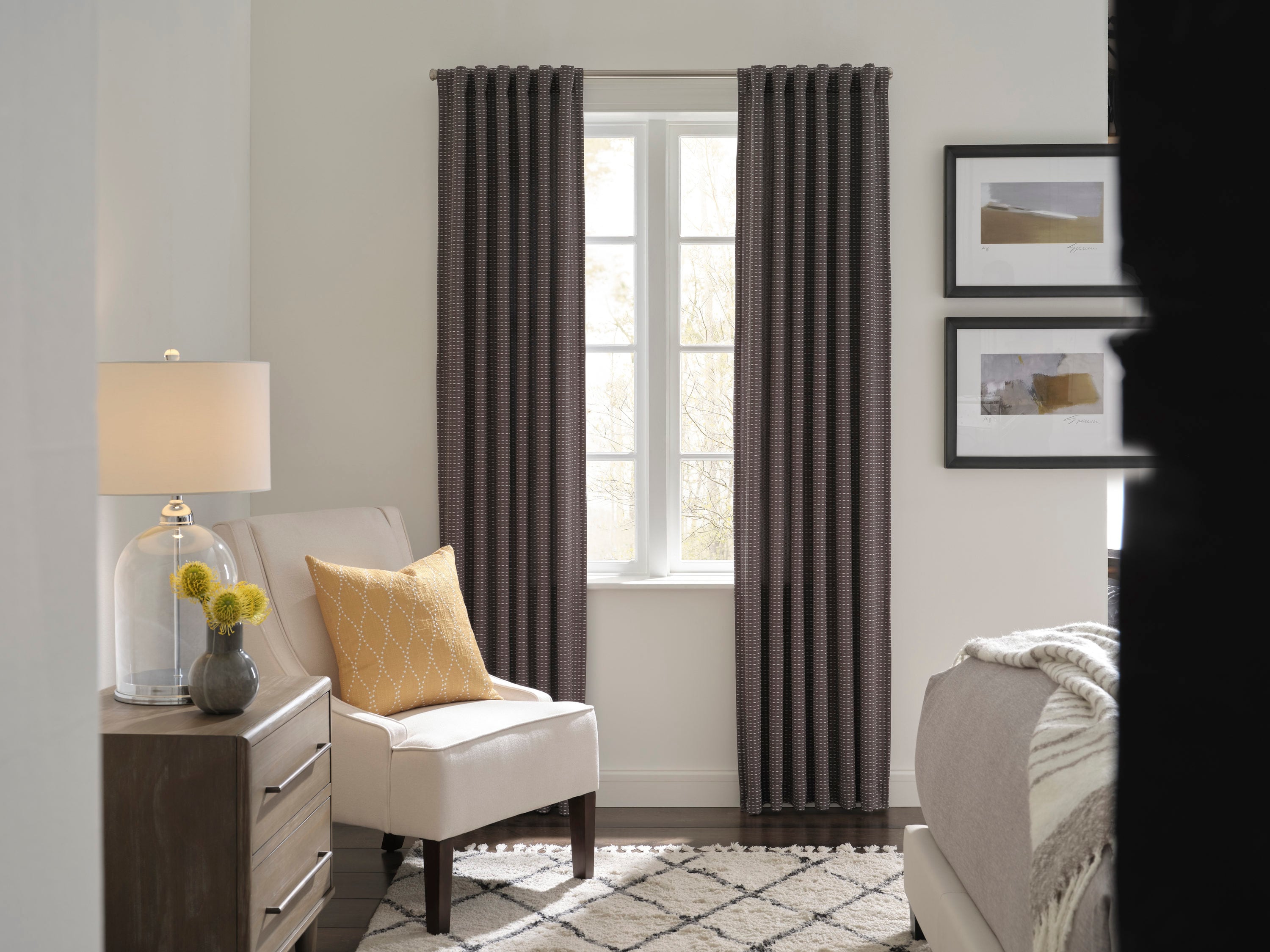 Origin 21 60404 108-Inches Grey Room darkening Standard lined Back tab/Pinch pleat/Rod pocket Single curtain panel