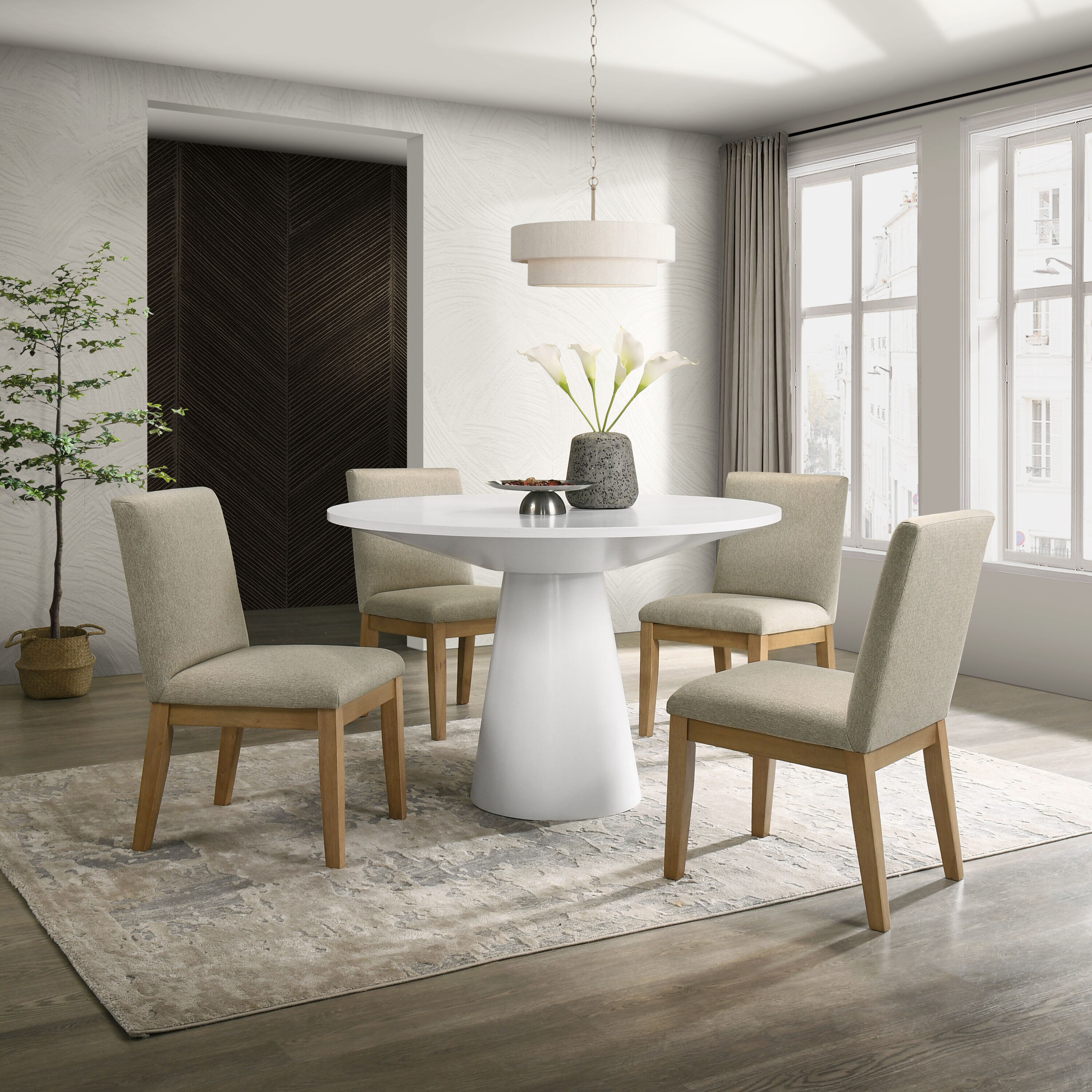 Roundhill Furniture T411-C410BGX2 Dining-Sets - View #2