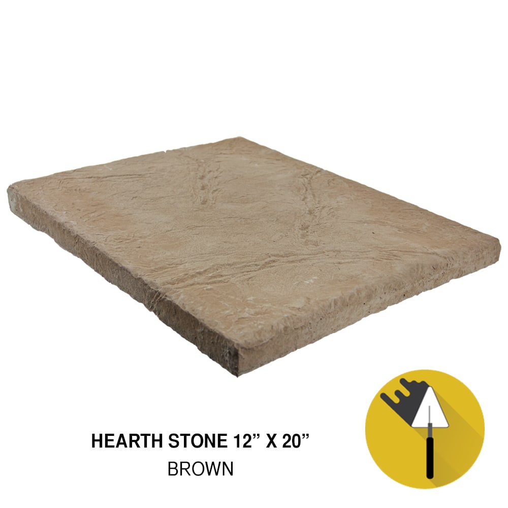 M-Rock 12 X 20 BROWN Hearth Cap Stone 12 x 20 Brow n 1.67 Square feet Brown Stone veneer