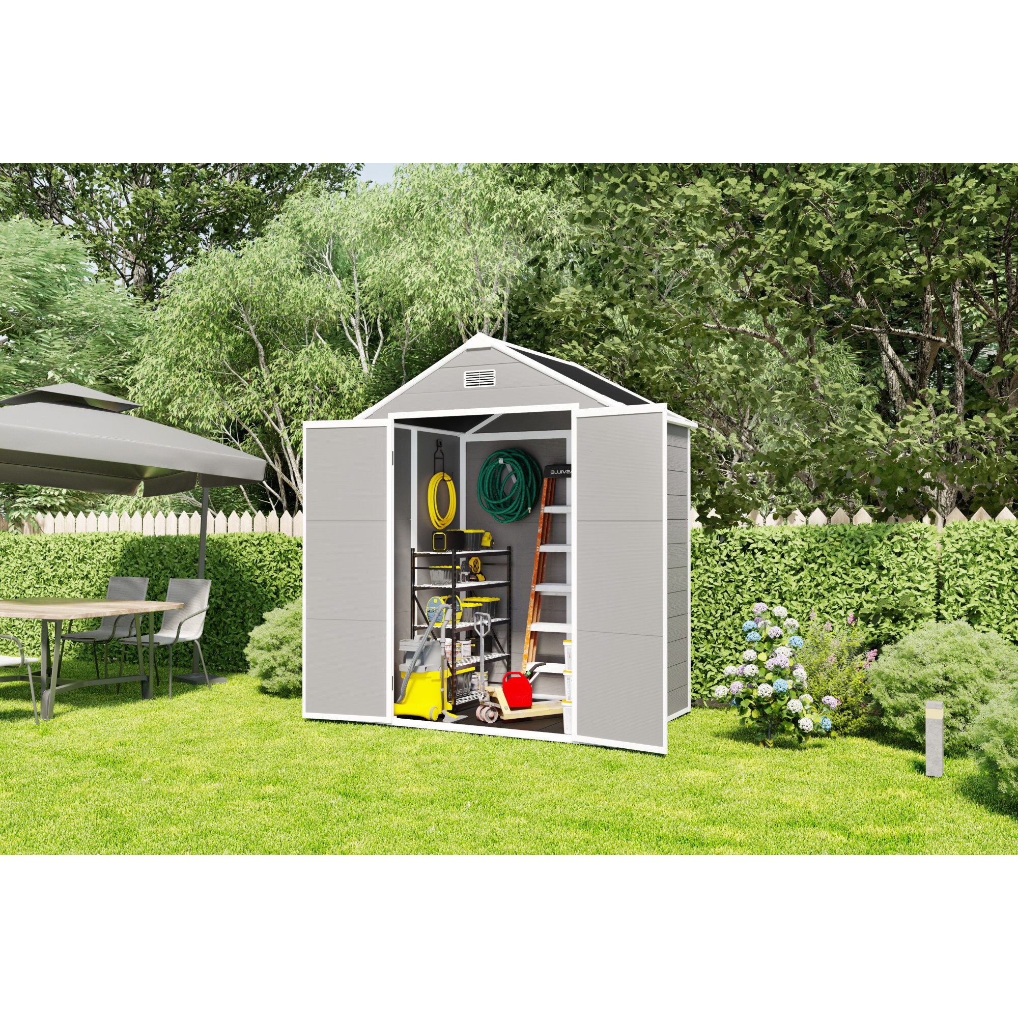 Afoxsos LAF0421RG03 Vinyl-Resin-Storage-Buildings - View #11