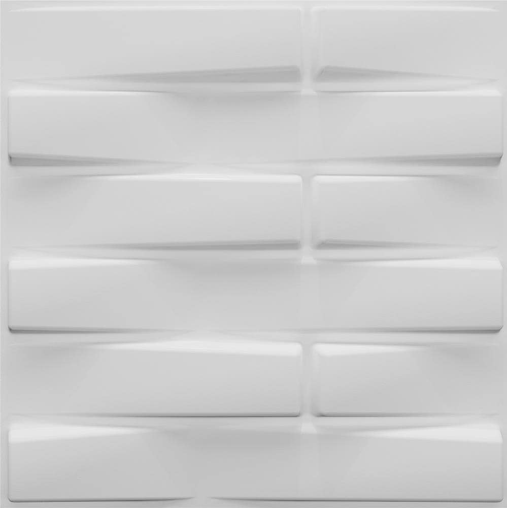 Dundee Deco JNFBLU-P2108 20-in x 20-in Embossed Paintable/Stainable Off-white Composite Wainscoting Faux Brick Wall Panel ( 2.7-sq ft )