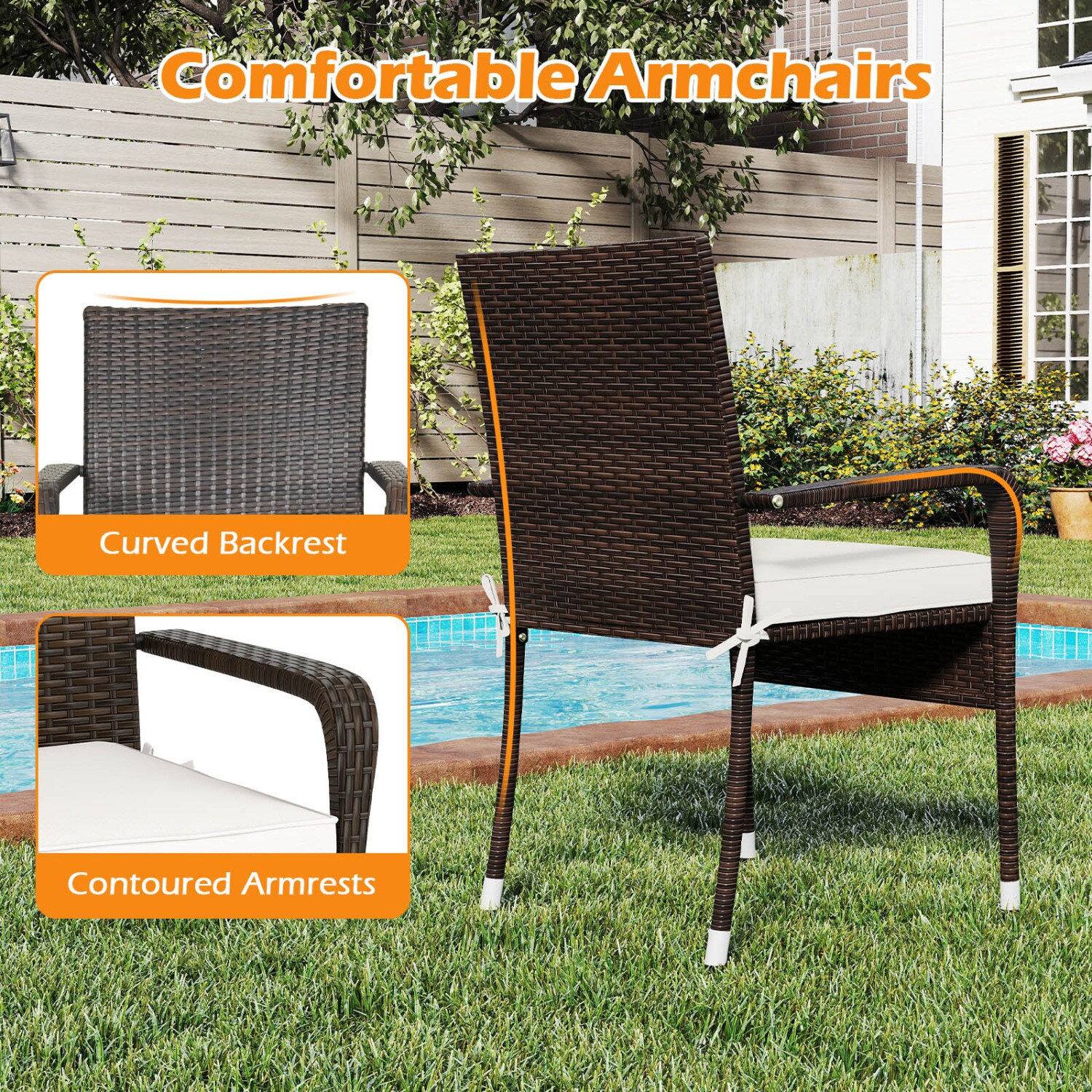 YERIVA P74552WHDH Patio-Conversation-Sets - View #9