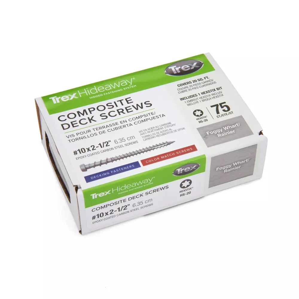 Trex TCM25FW7501 #10 x 2-1/2-in Composite Deck Screws ( 75 -Per Box )