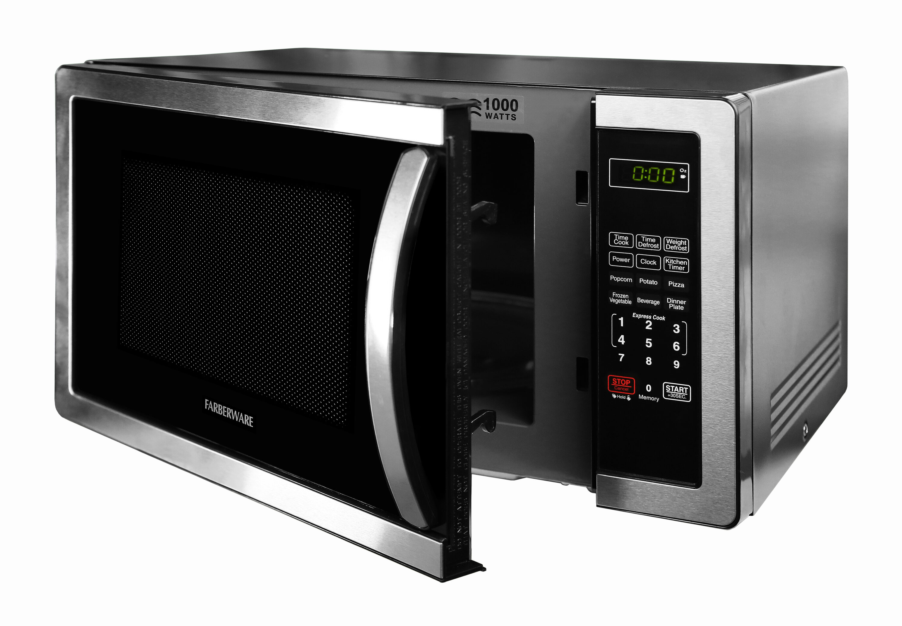 Farberware Classic 1.1 Cu Ft Countertop Microwave Stainless SteelBlack -  Office Depot