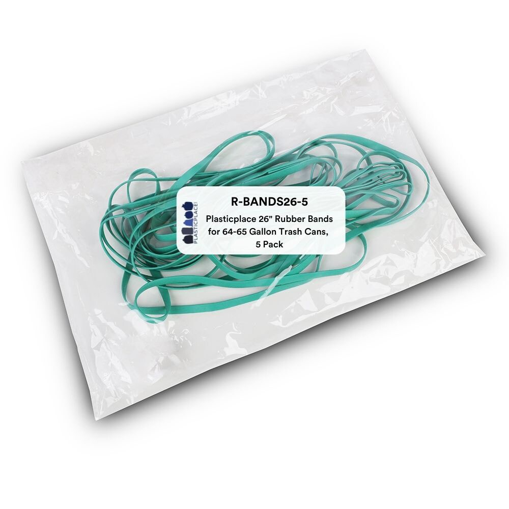 Plasticplace RB265 65-Gallons Green Outdoor Plastic Can Trash Bag 5 -Count