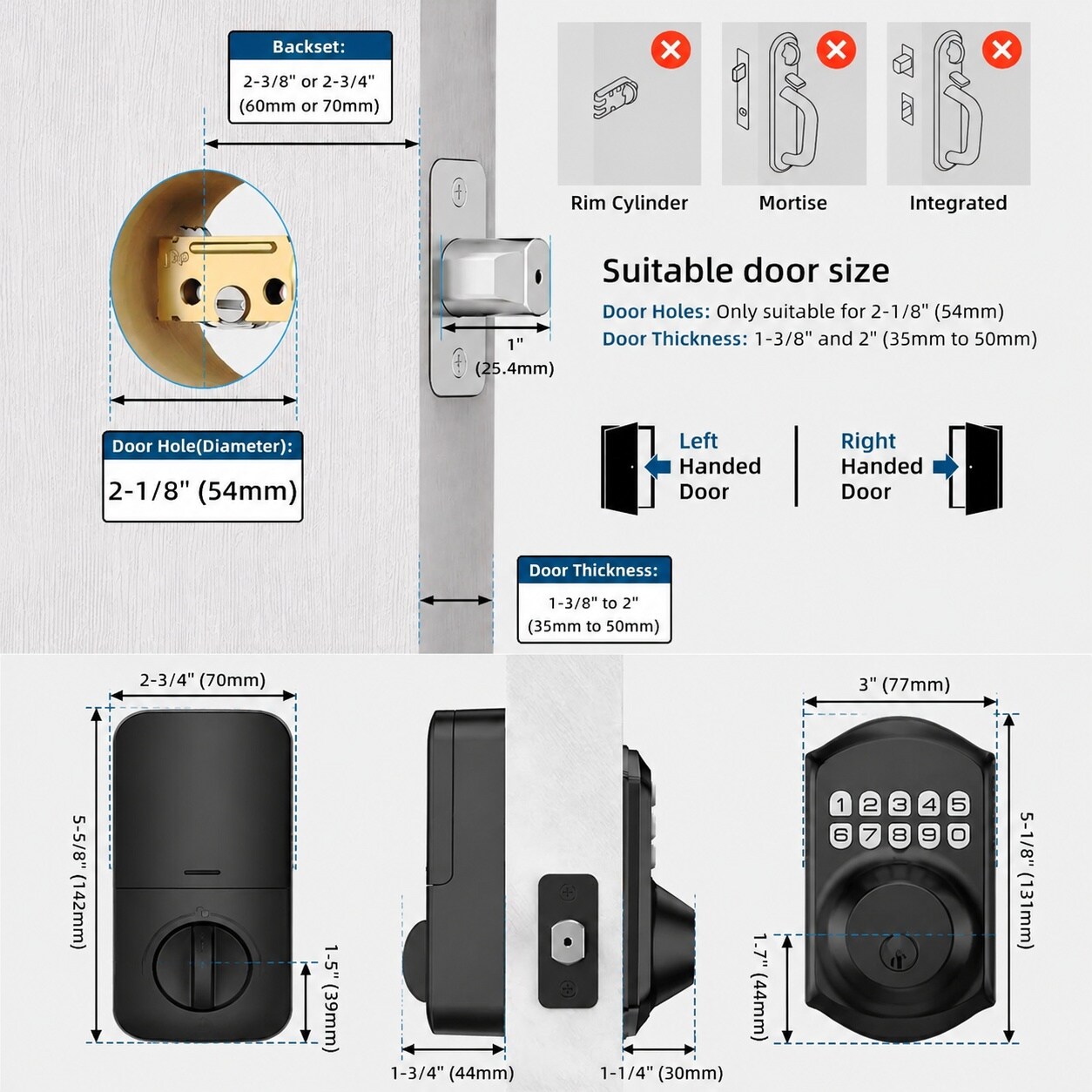 Afoxsos LAF0803F168 Electronic-Door-Locks - View #6