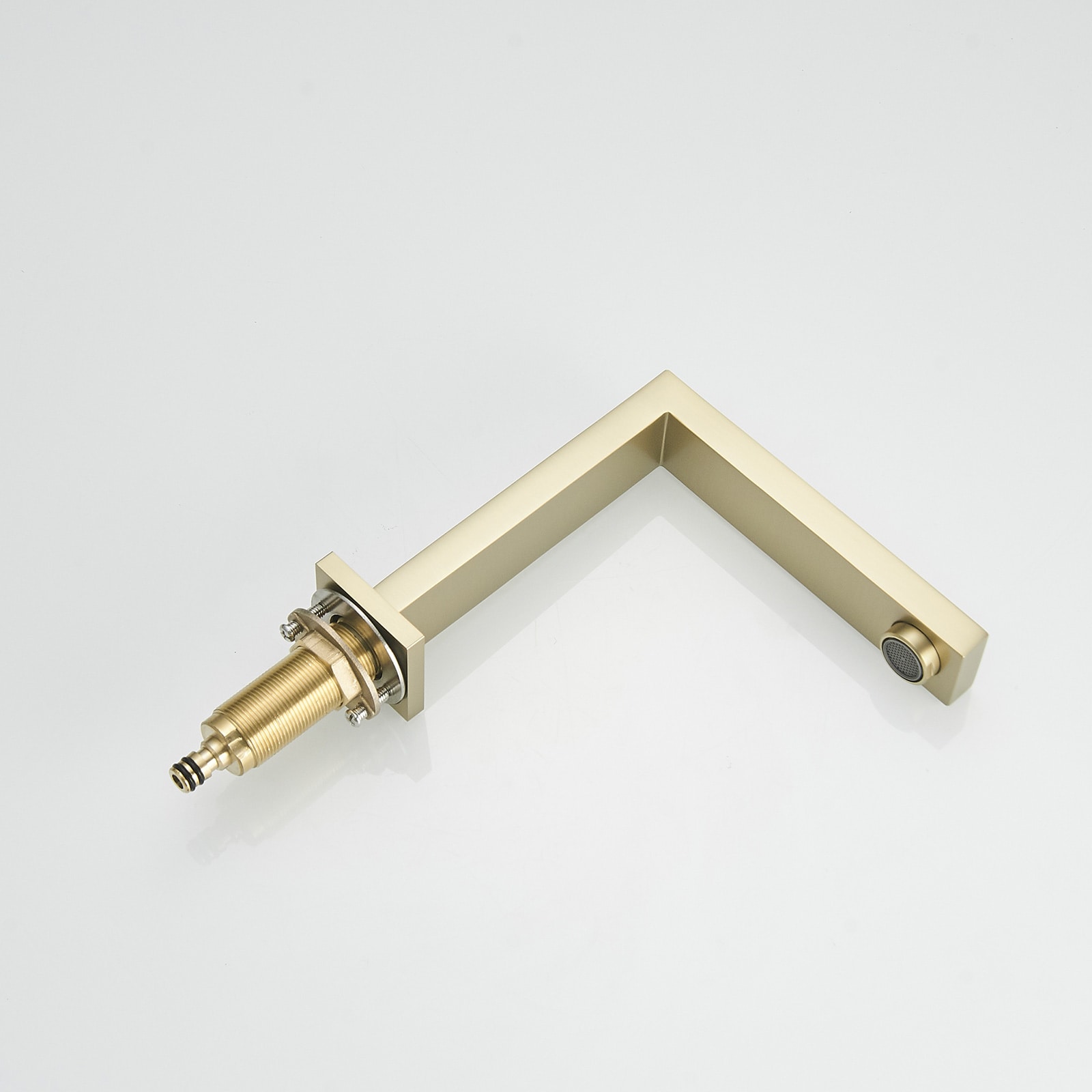 Brushed Gold Modern Widespread Bathroom Faucet with Lever Handles