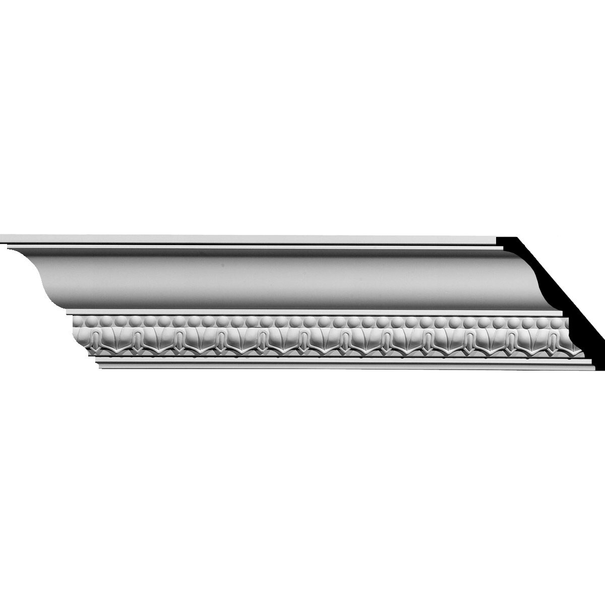 Ekena Millwork MLD04X05X07NA Nadia 7-in x 7-ft 10-1/2-in Primed Urethane Crown Moulding