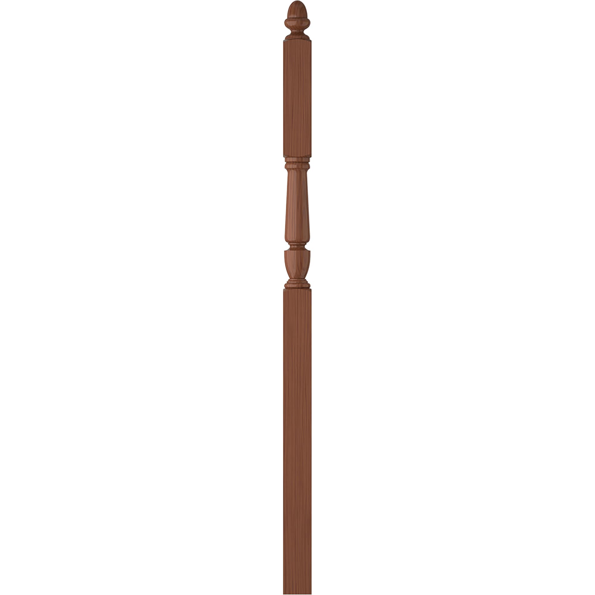 L.J. Smith Stair Systems LJP-3046-C Regent 3.5-in x 72.75-in Unfinished Cherry Intermediate Stair Newel Post