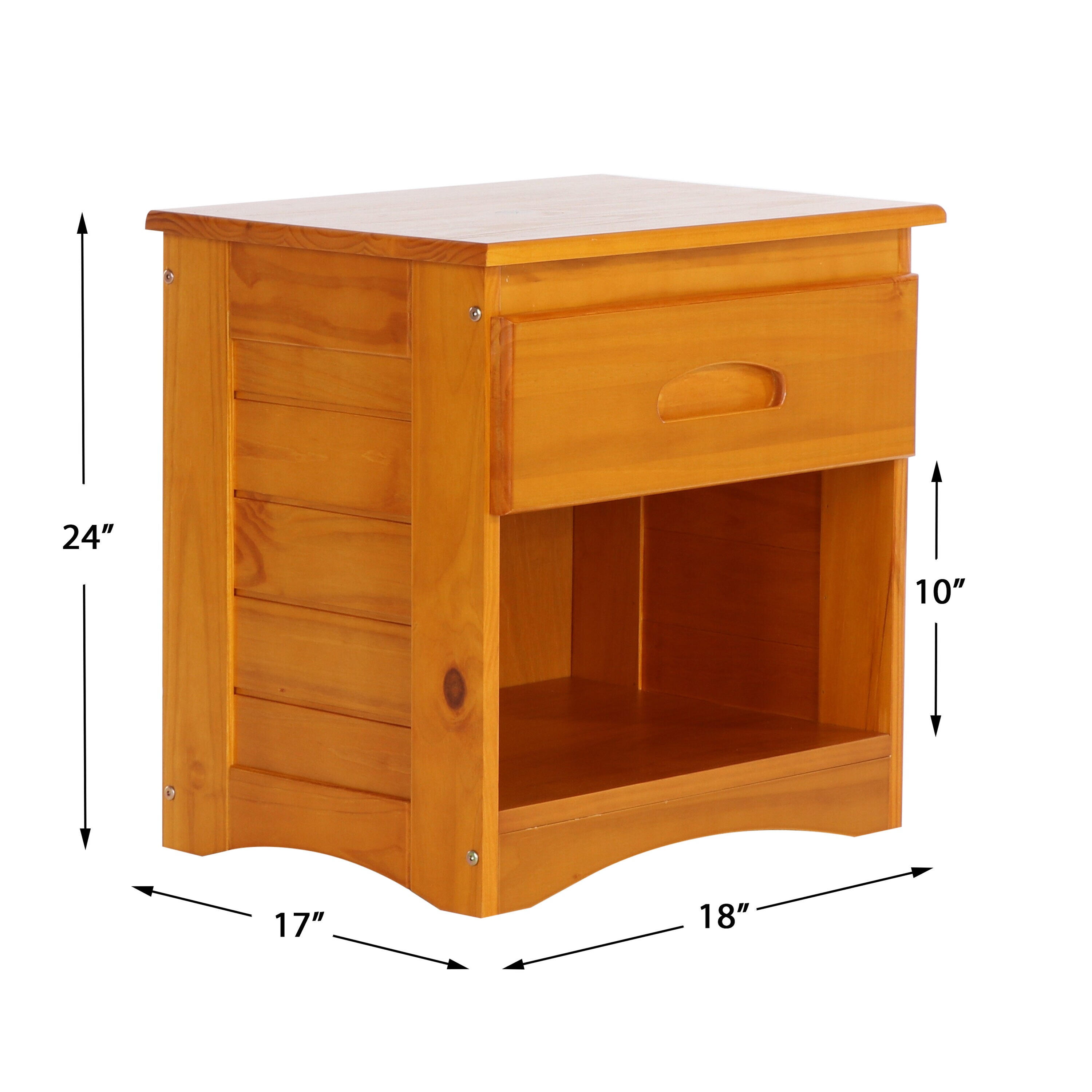 honey pine nightstands