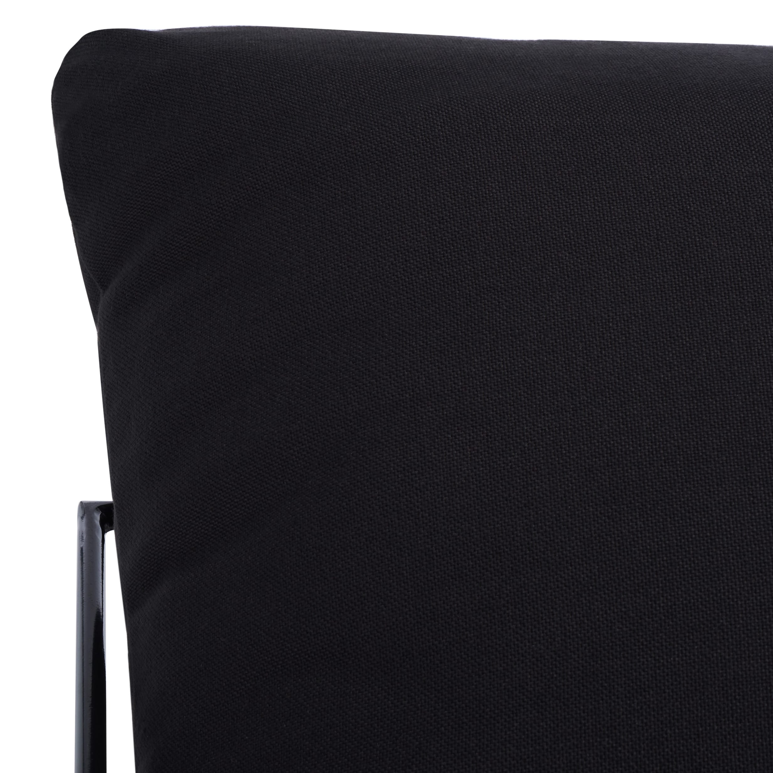 Portland Black Iron Frame Pillow Top Accent Chair