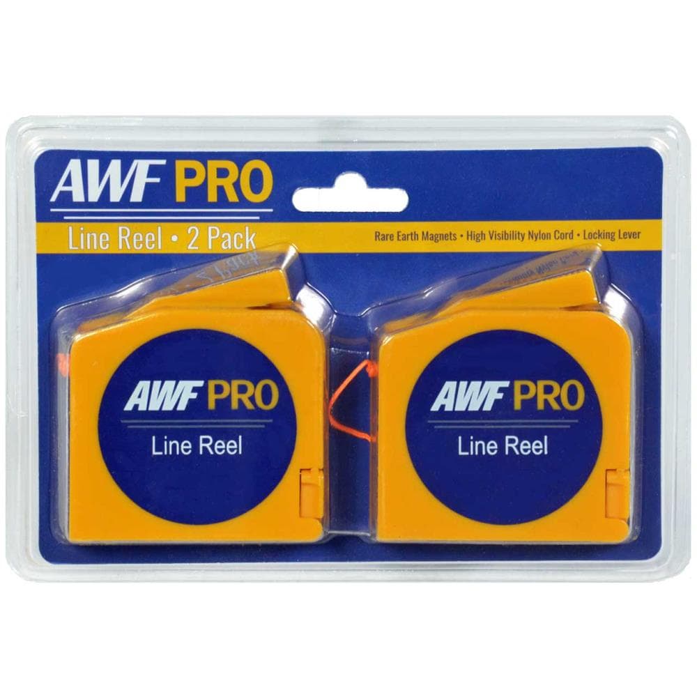 AWF PRO Plastic Plumb Bob Line Reels (2-Pack) - Auto Retractable