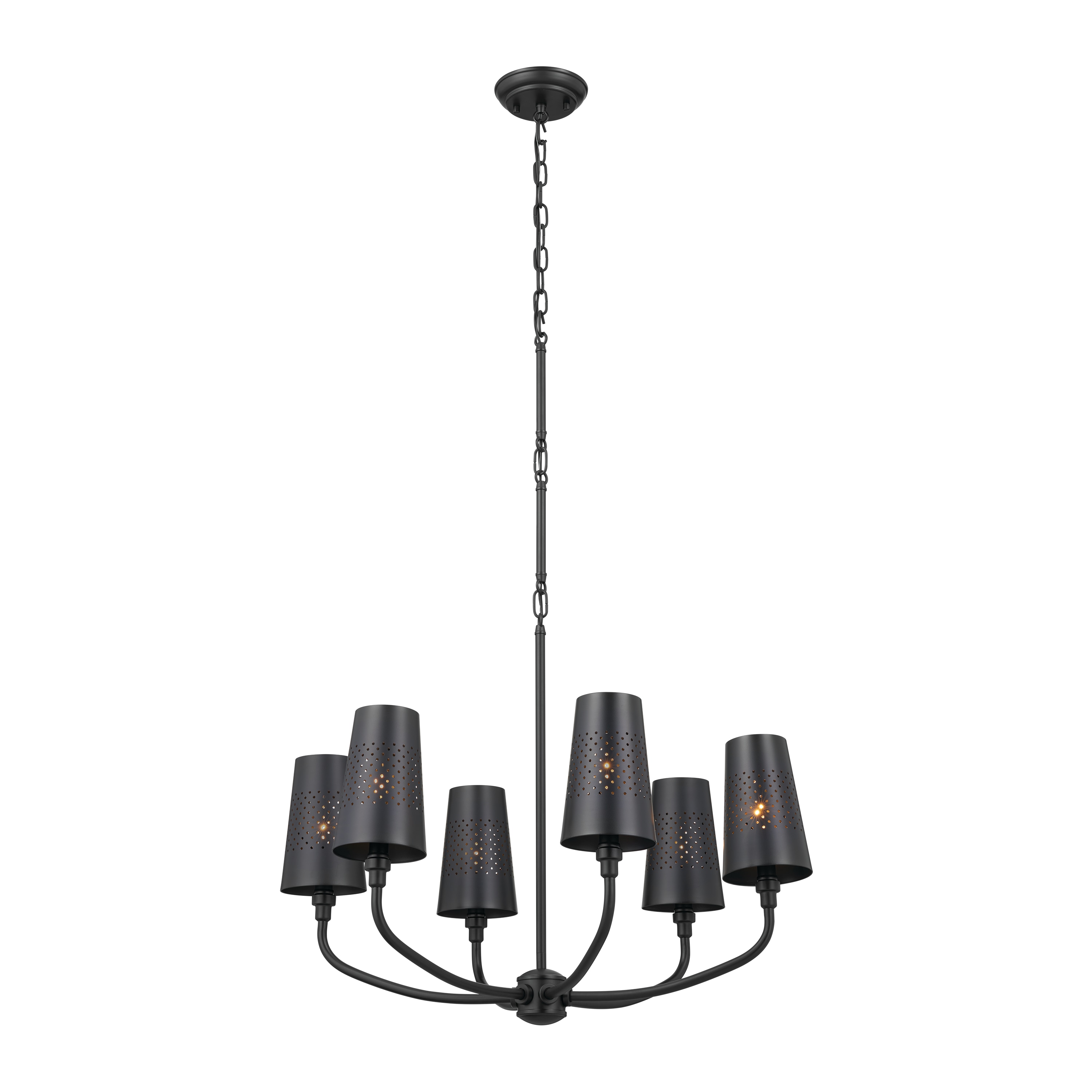 Kichler Adeena 6 -Light Black Traditional For Use in Bedrooms, Dining Rooms, Foyers, Kitchens, Living Rooms Chandelier 5269718 Sansujyuku sansujyuku.com
