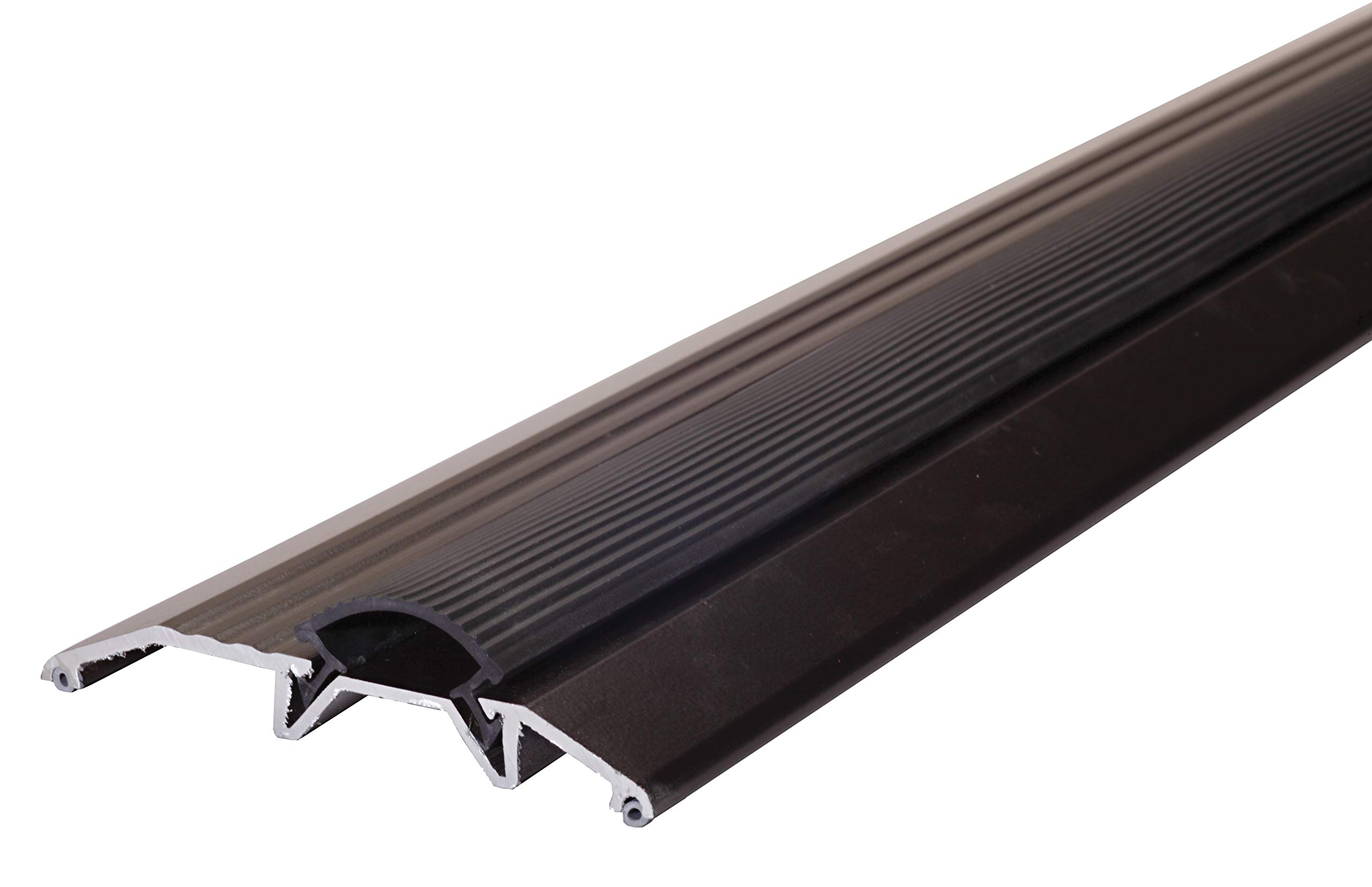 MFM Building Products M-D Building Products 10116 Heavy-Duty Brown Aluminum and Vinyl Low-Profile Door Threshold