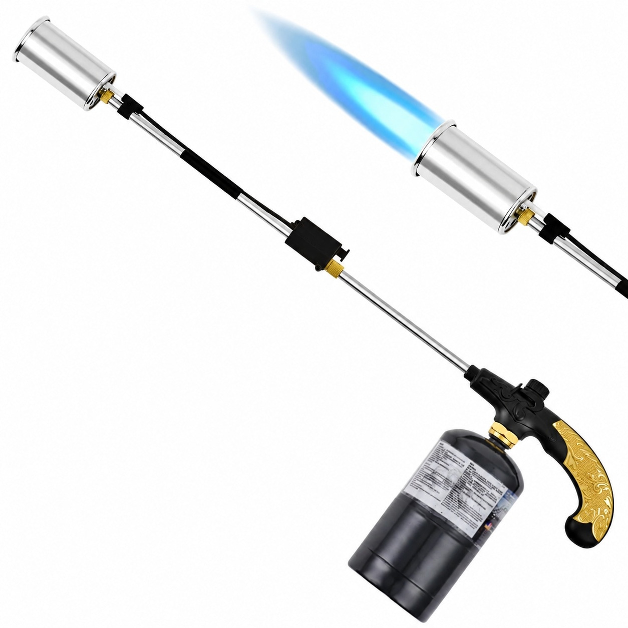 JVFCXXV  Propane Torch Weed Burner 30 Inch Long Arm Heavy Duty Flame Control High Output for Garden Weeds Ice Snow Melting Roofing Outdoor Use