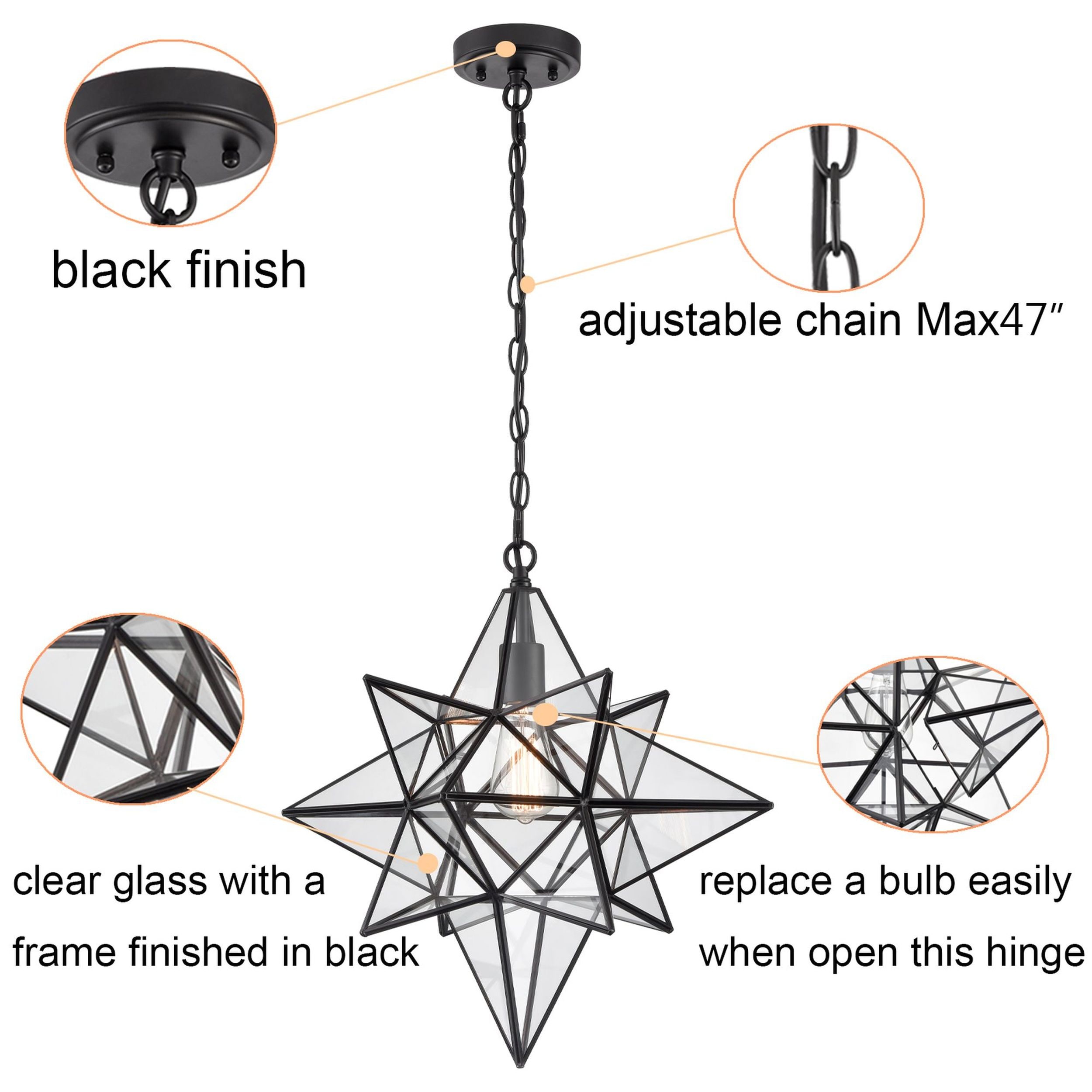 Claxy TJ-B5314DU-20BK-T Pendant-Lights - View #2