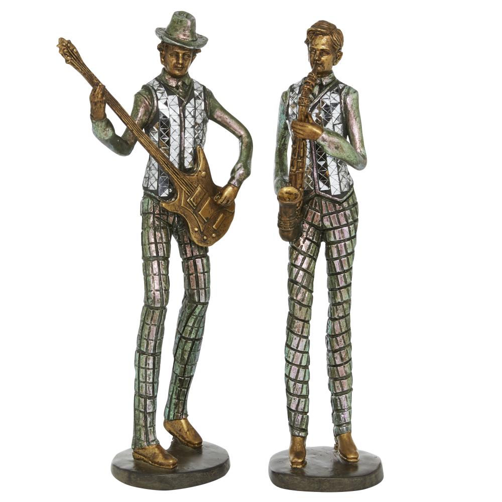 Grayson Lane 98689 2-Pack Silver Polyresin Eclectic Sculpture