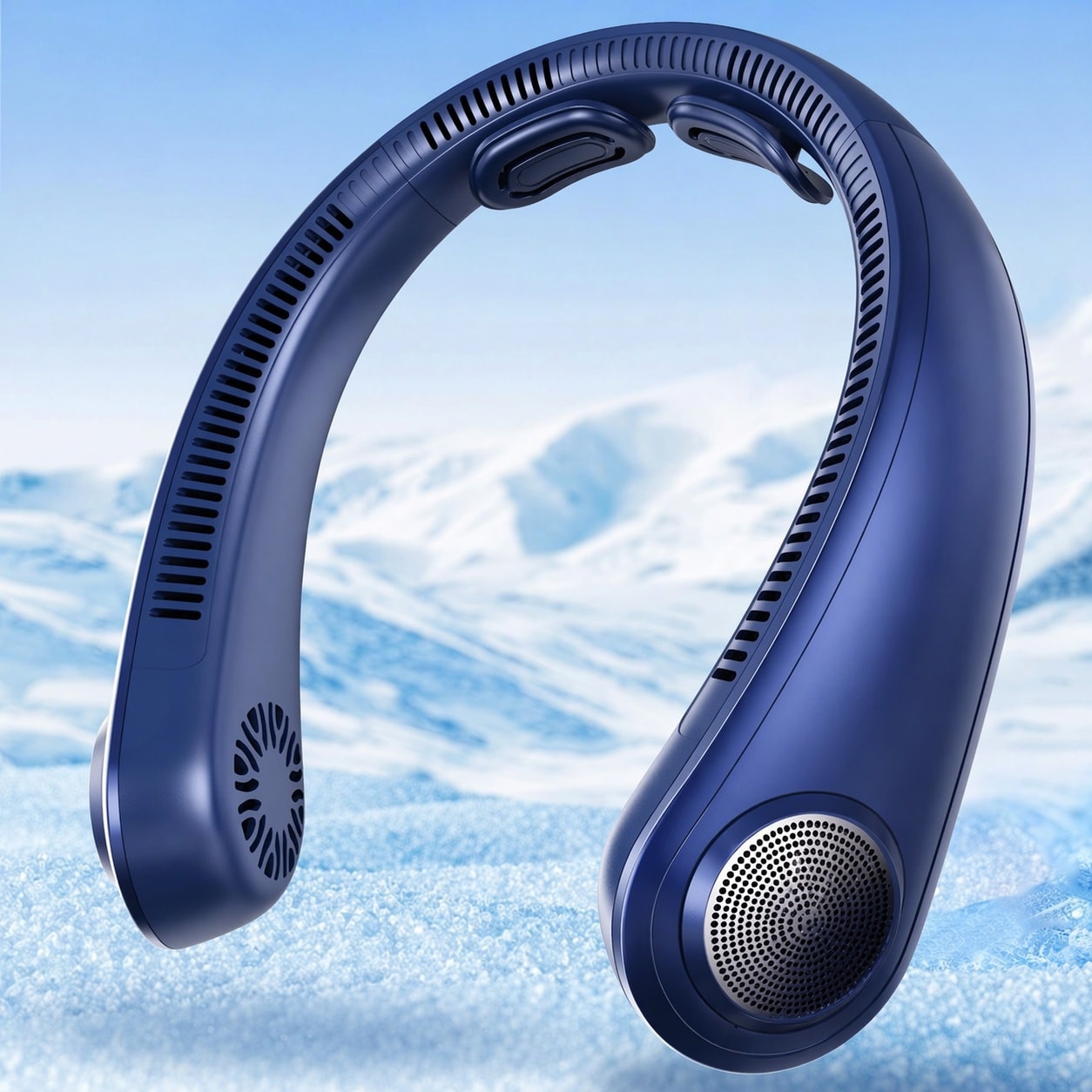 AKSCYZM  Portable Neck Fan with Neck Support 5 Speeds Lightweight Hands Free Wearable Personal Cooling Fan for Hot Flashes Travel Outdoor