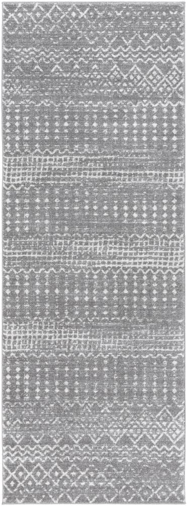 Surya Harput 2 x 8 Charcoal Indoor Trellis Vintage Runner Rug in the ...