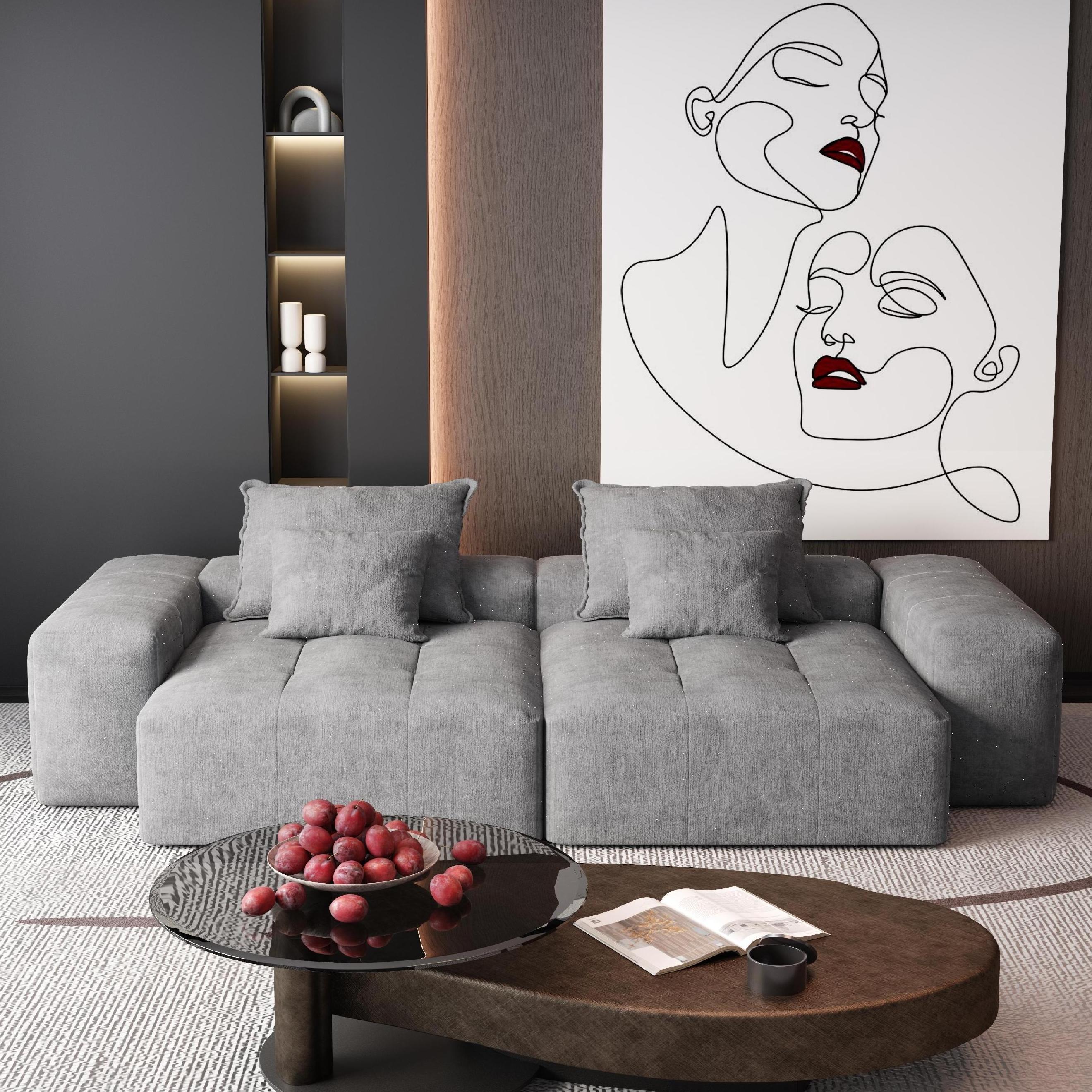 Homy Casa YSLN-GY Sofas-Loveseats - View #5
