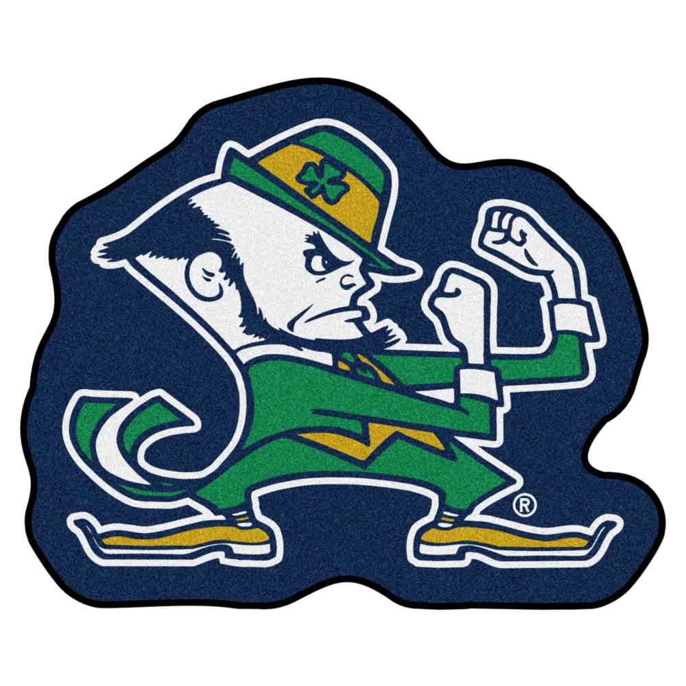 FANMATS NCAA Notre Dame Fighting Irish Nylon Face Football Rug