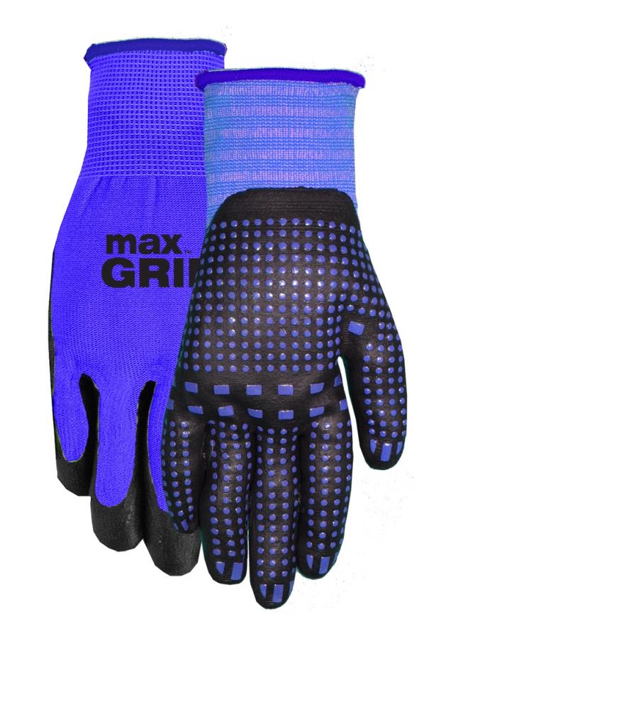 MidWest Quality Gloves, Inc. Large Blue Nitrile Dipped Nylon Gloves,  (1-Pair) in the Work Gloves department at