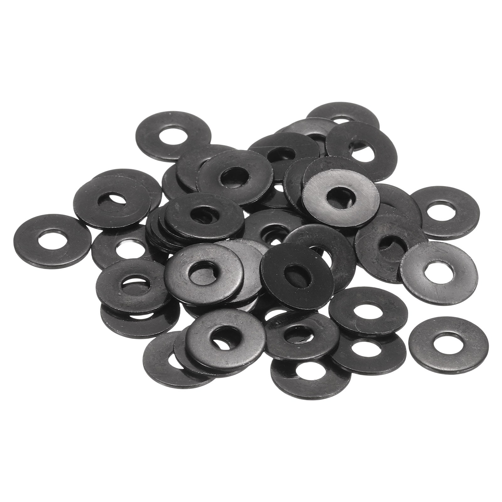 Unique Bargains 100pcs M3.5 Black Flat Washers 11mm Outer Diameter 304 Stainless Steel Metal Washer for Screws Bolts #S26070600UX6102