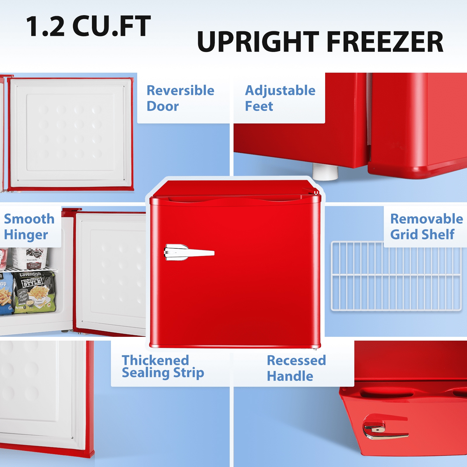 COWSAR 1.2-cu ft Upright Freezer (Red) in the Upright Freezers ...